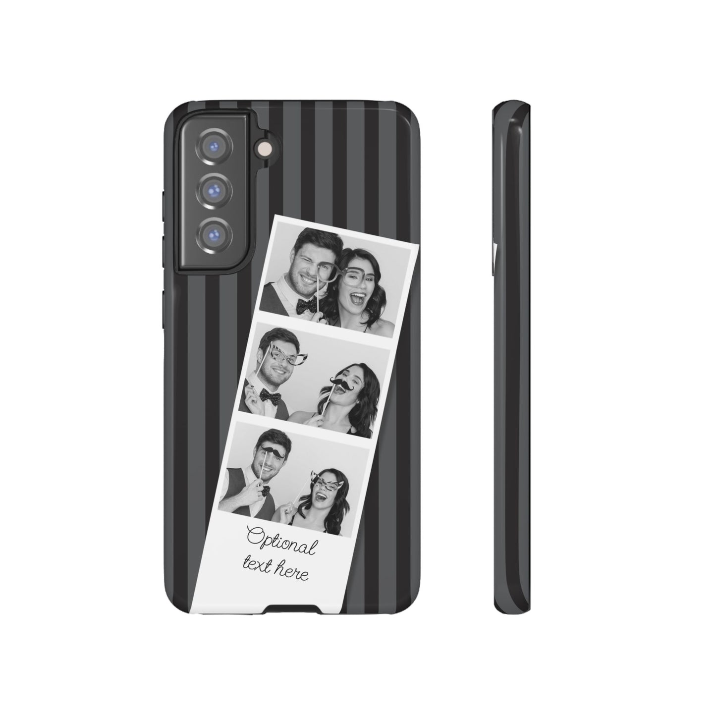 Customisable Three Image Retro Photobooth Design Tough Case for Apple iPhone, Samsung Galaxy and Google Pixel.