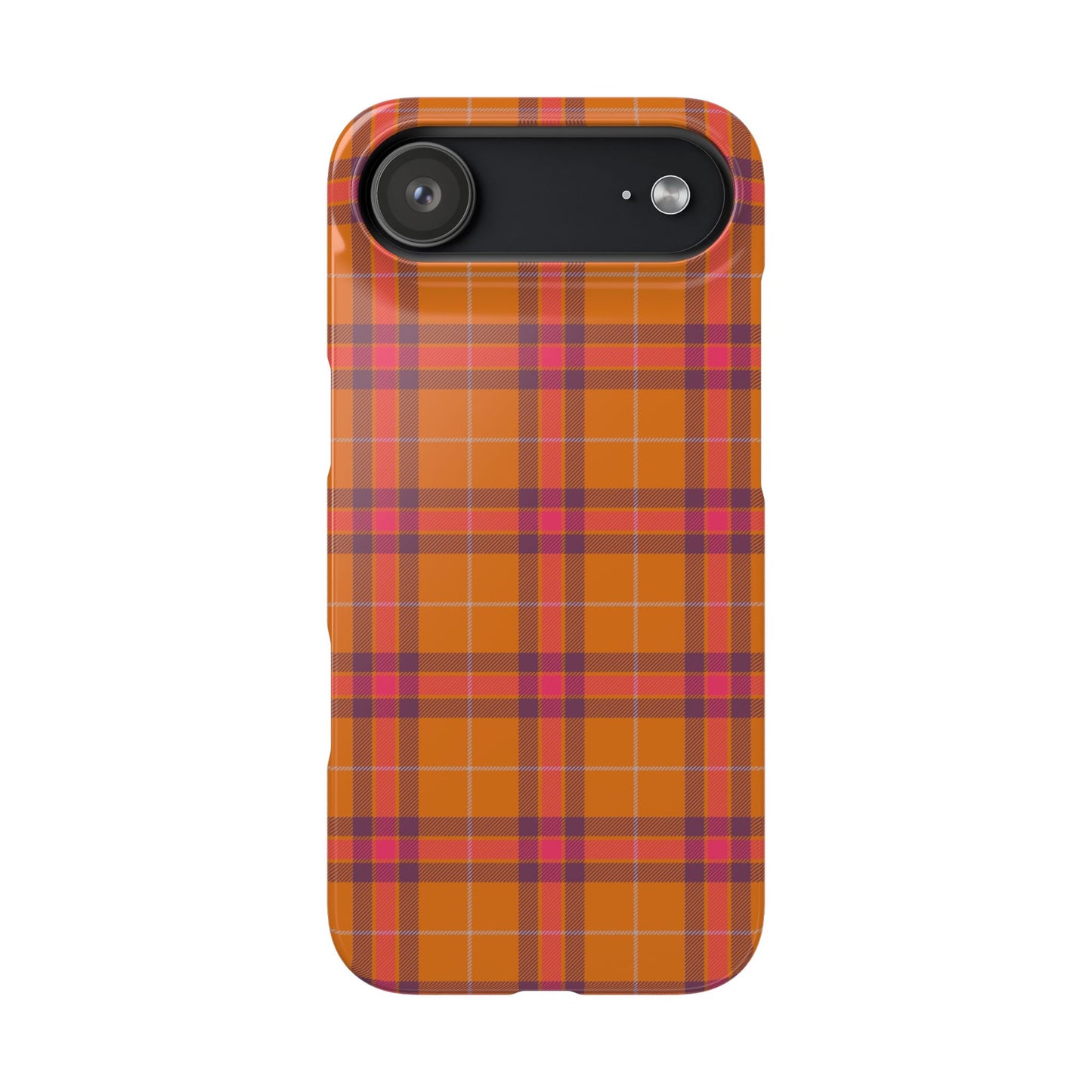 Orange Plaid Snap Phone Case — Autumn Plaid Phone Case