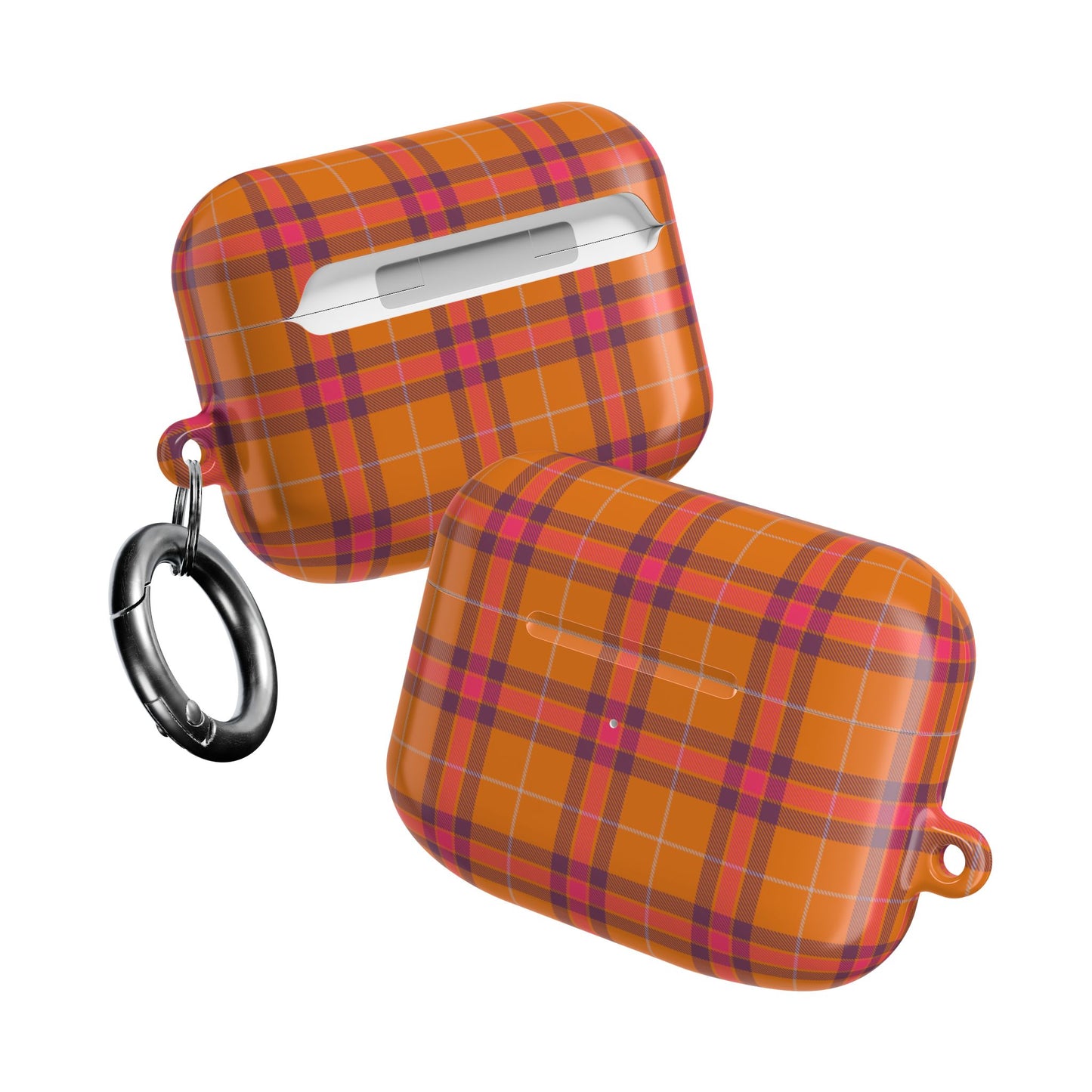 Orange, Red and Purple Tartan AirPod Case — Classic Orange, Red and Purple  Plaid Protective Cover
