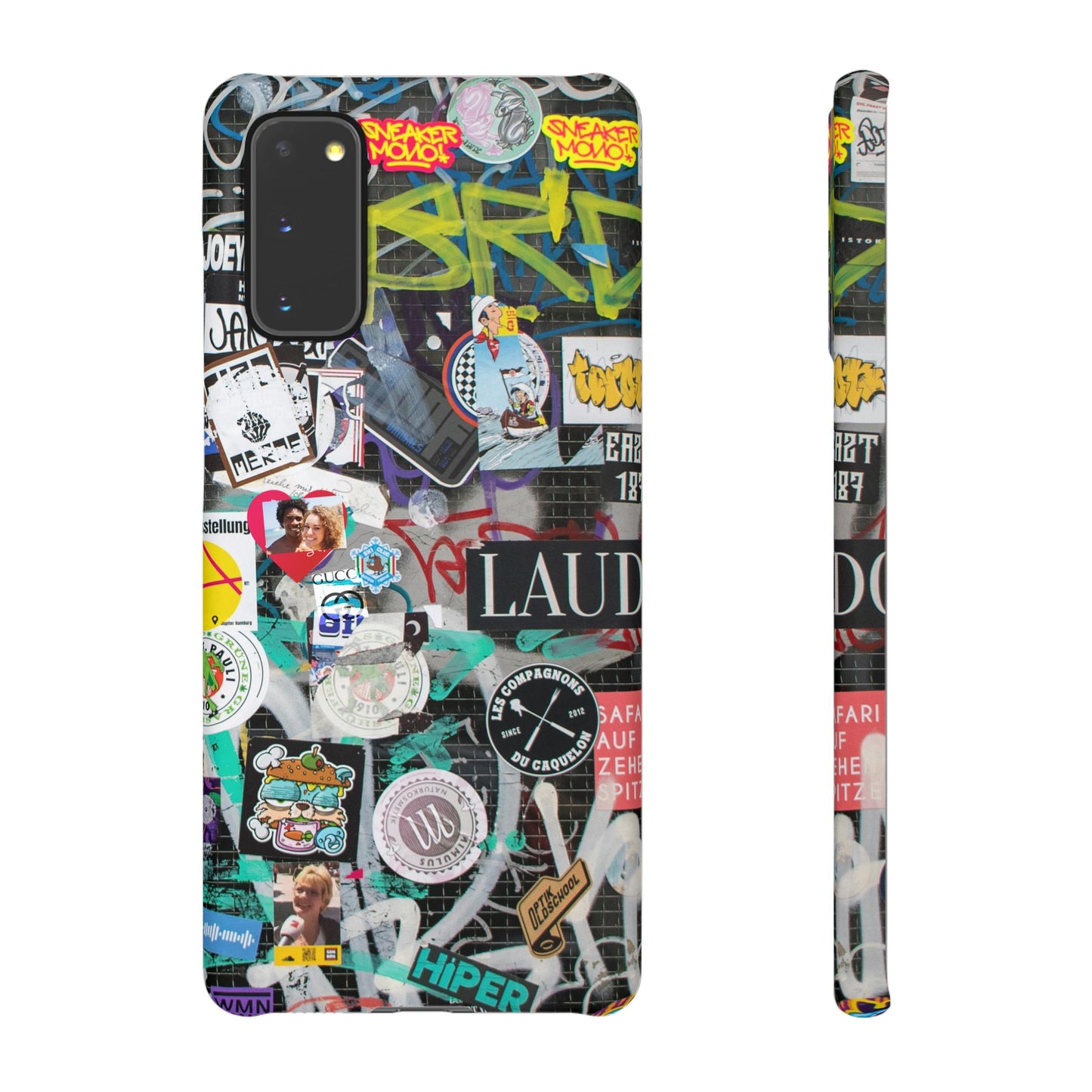 Sticker Bomb Personalised Graffiti Slim Phone Case for Apple iPhone, Samsung Galaxy and Google Pixel.
