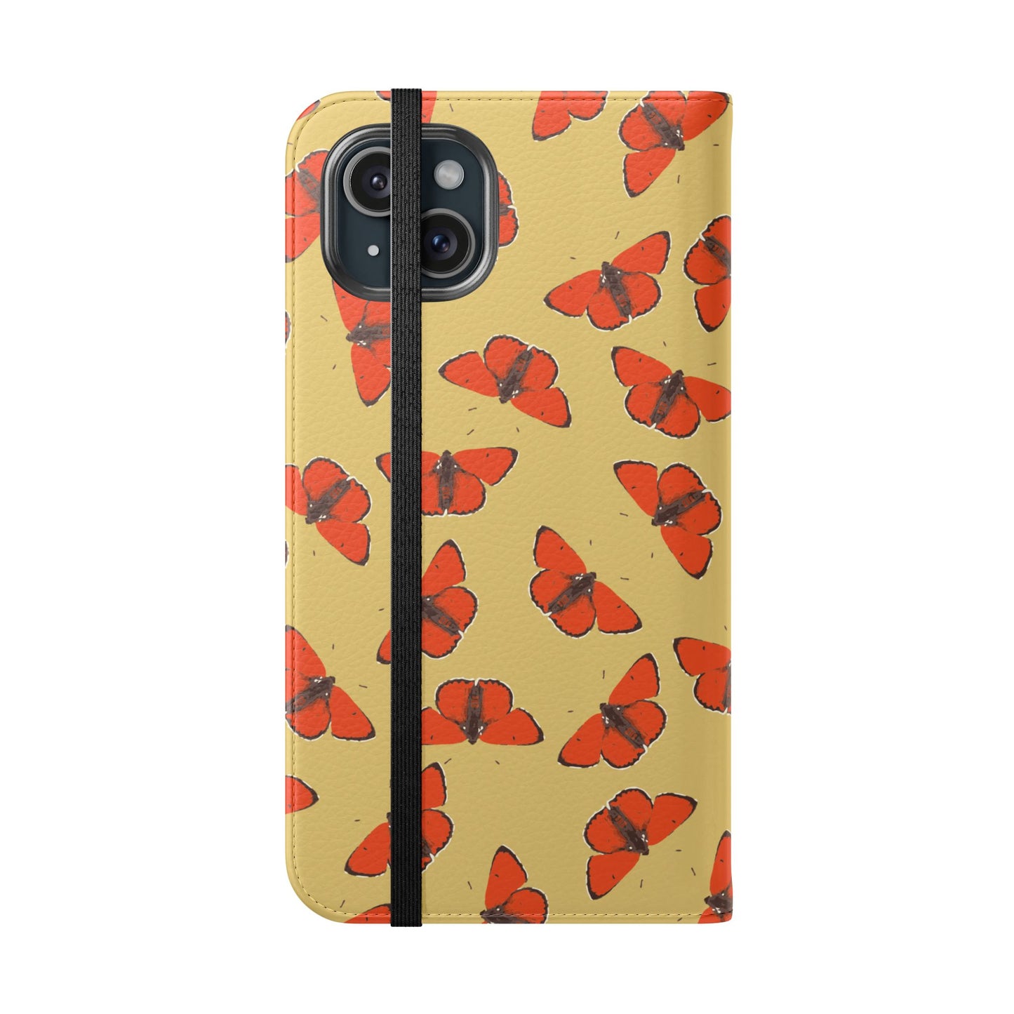 Red Butterflies Flip Phone Case — Flip Wallet Cover