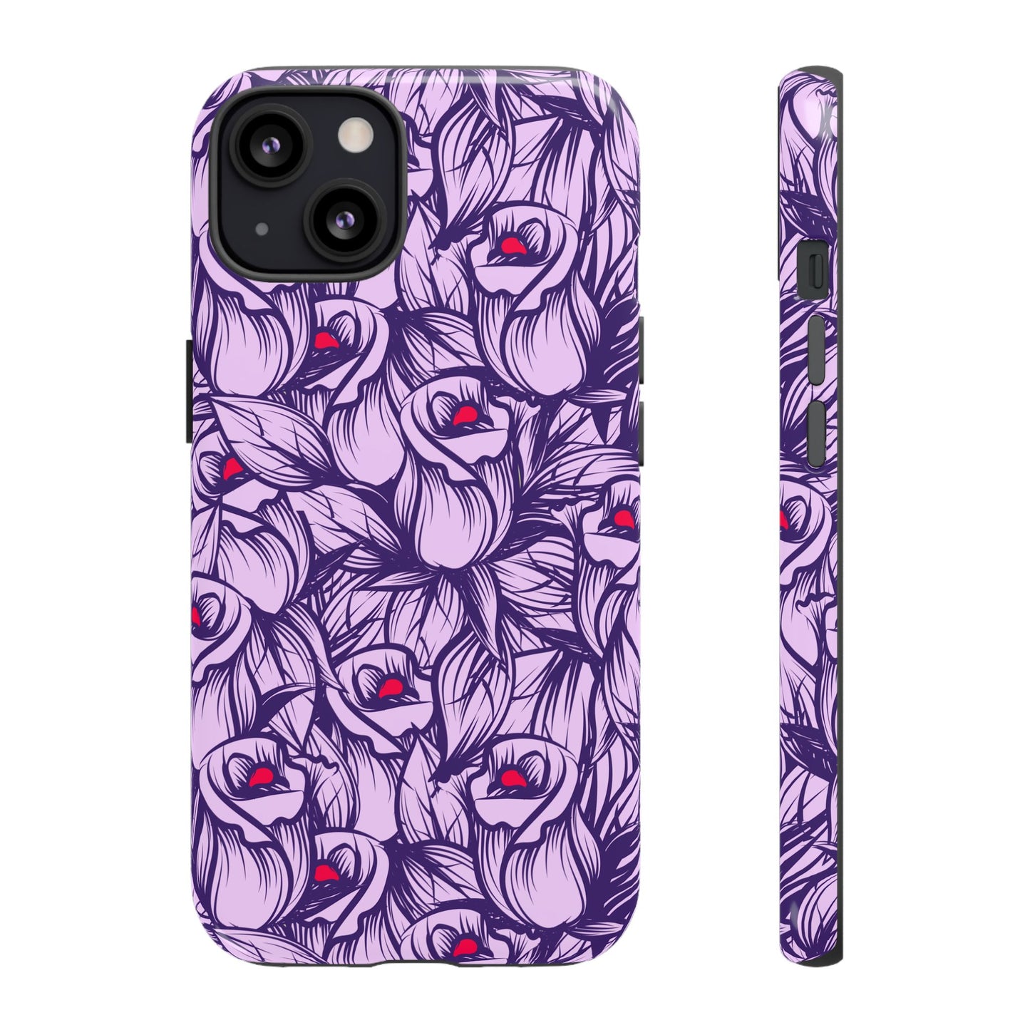 Botanical Floral Purple Rose Phone Case