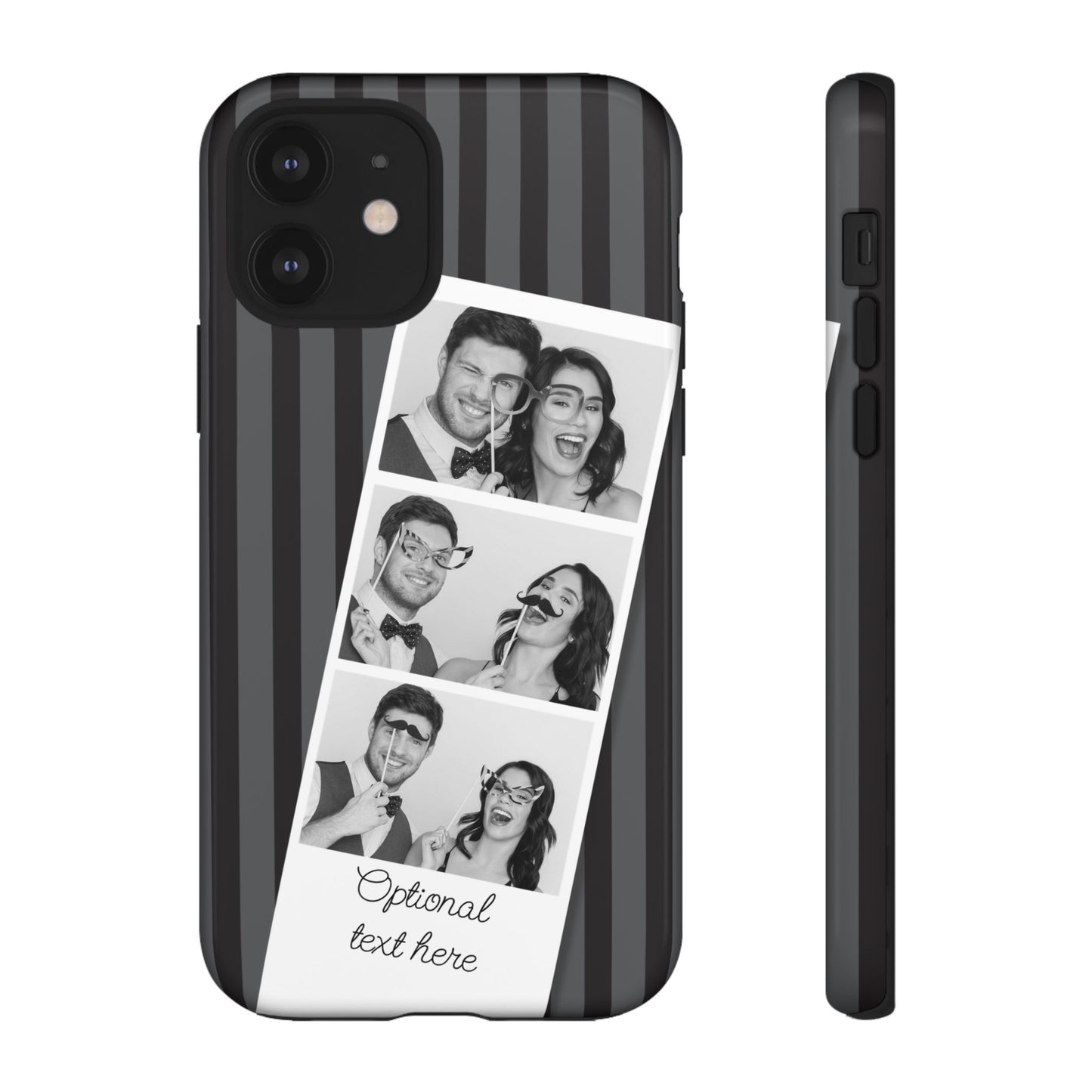 Customisable Three Image Retro Photobooth Design Tough Case for Apple iPhone, Samsung Galaxy and Google Pixel.