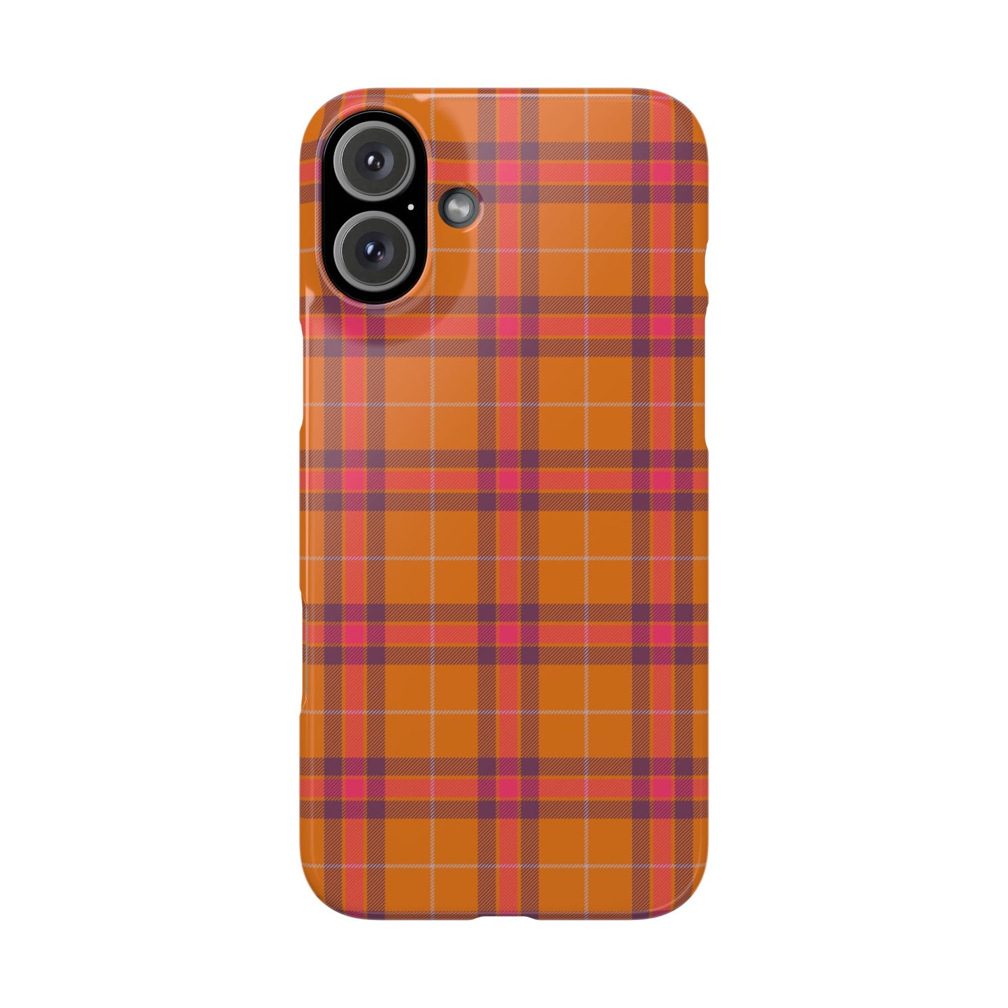 Orange Plaid Snap Phone Case — Autumn Plaid Phone Case