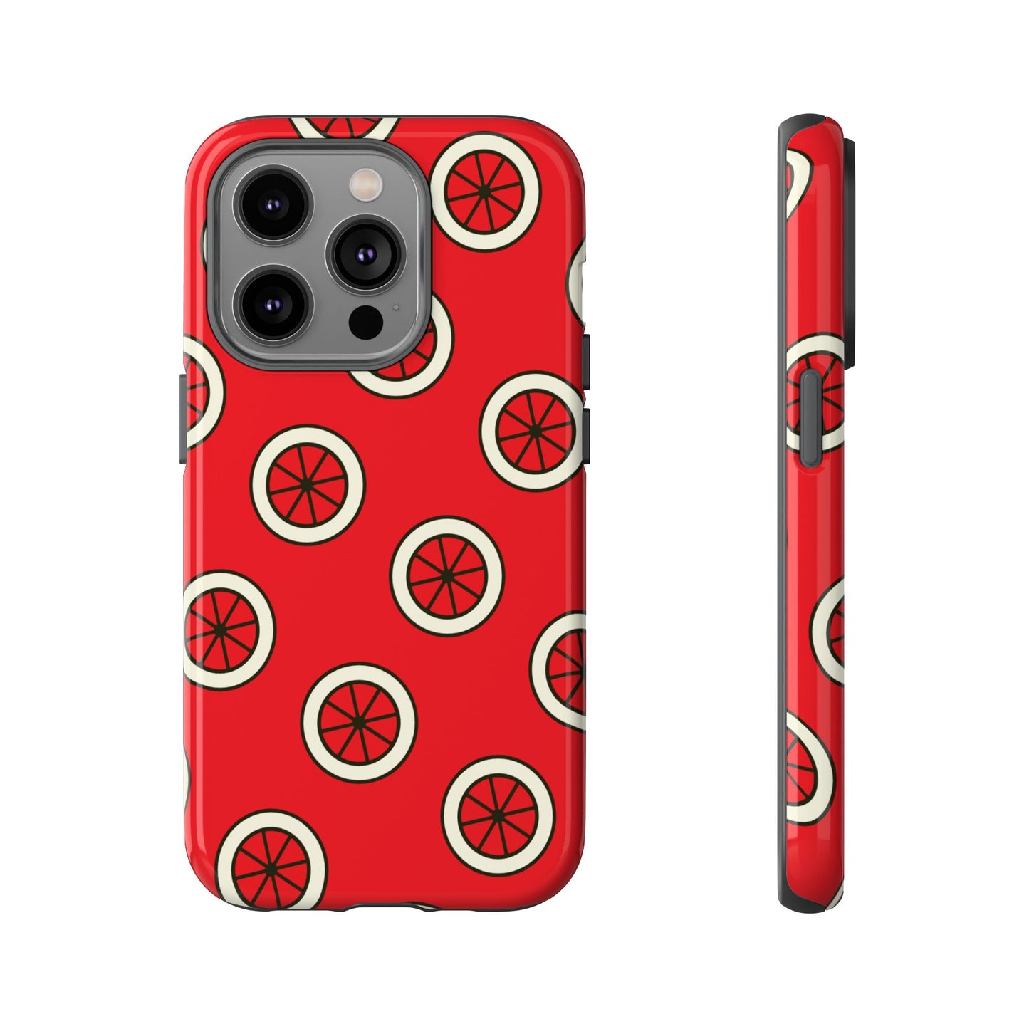 Red Citrus Pattern Phone Case — Protective Tough Phone Cover