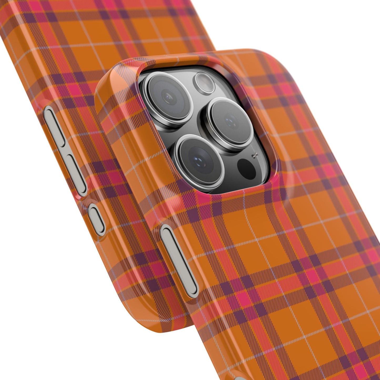 Orange Plaid Snap Phone Case — Autumn Plaid Phone Case