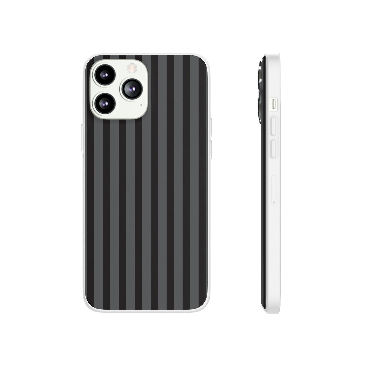 Black Stripe Flexible Phone Case for Apple iPhone, Samsung Galaxy.