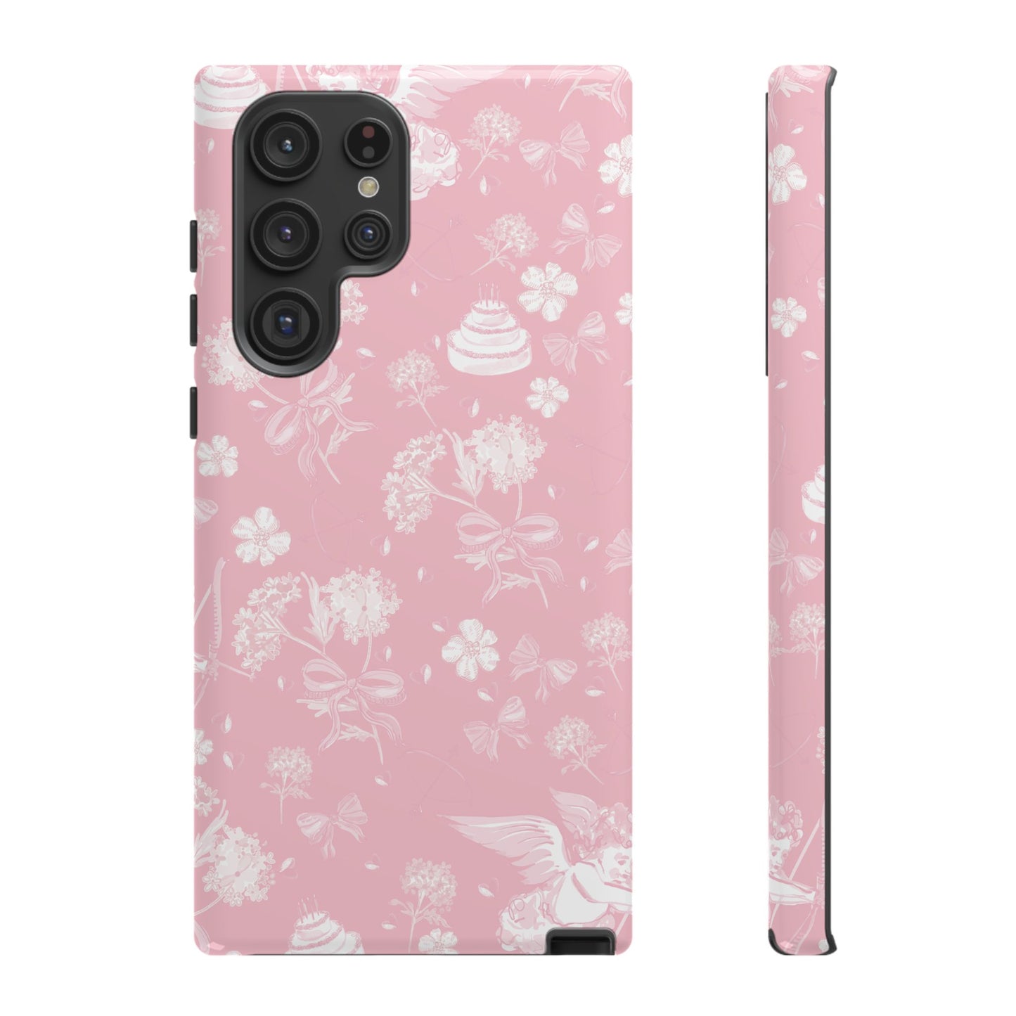 Floral Pink Tough Phone Case – Lightweight Protective Cover
