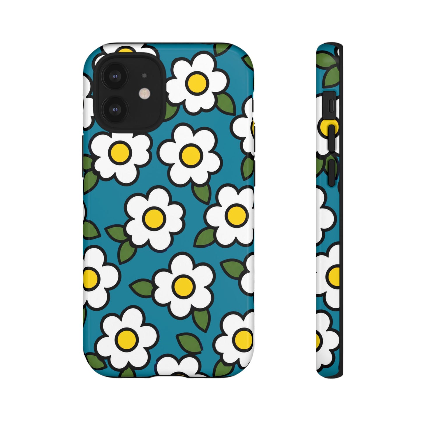 Blue Daisy Tough Phone Case — Floral Protective iPhone Cover