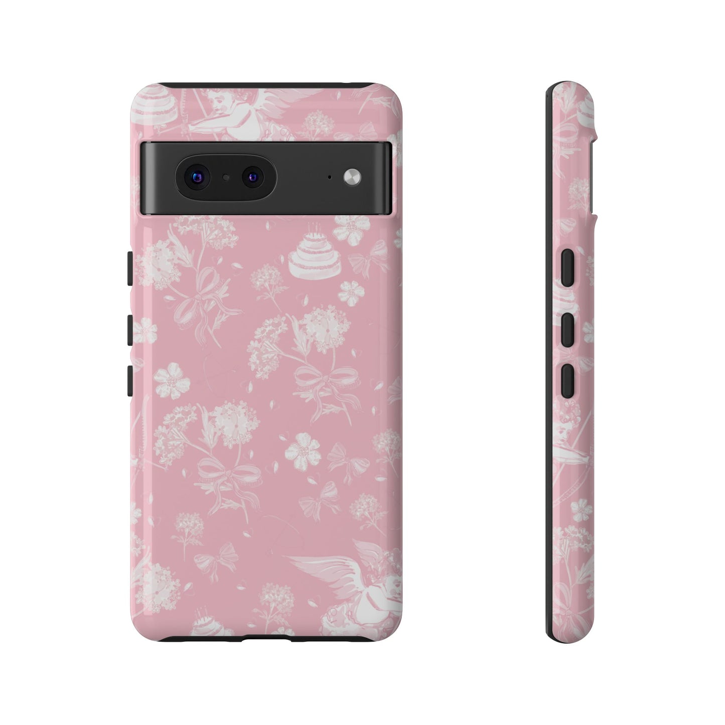Floral Pink Tough Phone Case – Lightweight Protective Cover