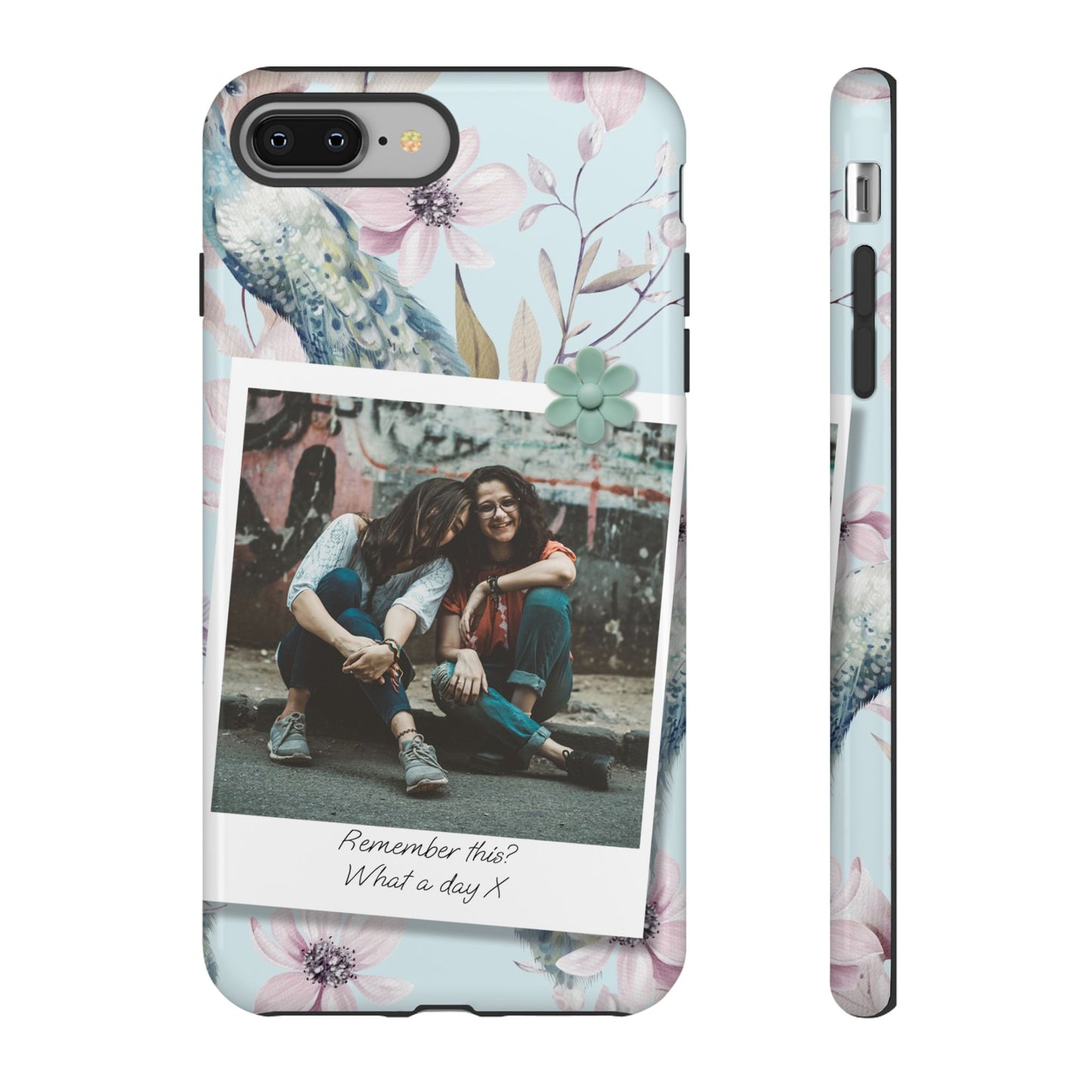 Single Image Personalised Floral Photo Tough Case for Apple iPhone, Samsung Galaxy and Google Pixel.