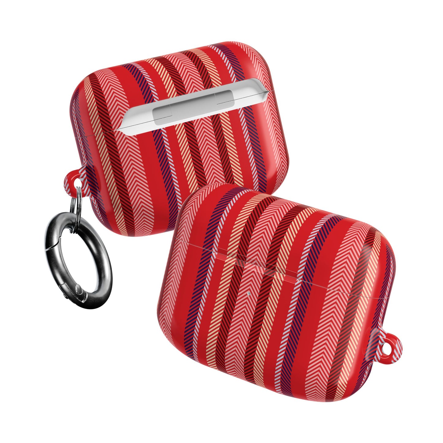 Striped Red AirPod Case - Protective Patterned Charging Case