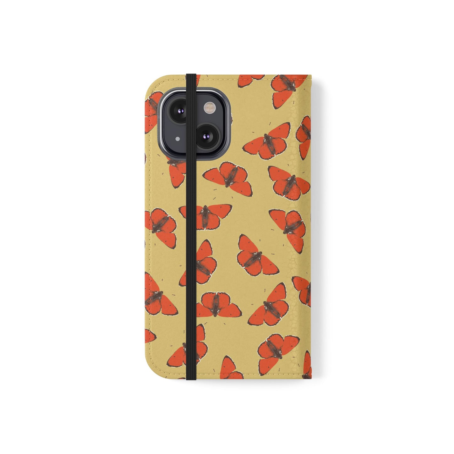 Red Butterflies Flip Phone Case — Flip Wallet Cover