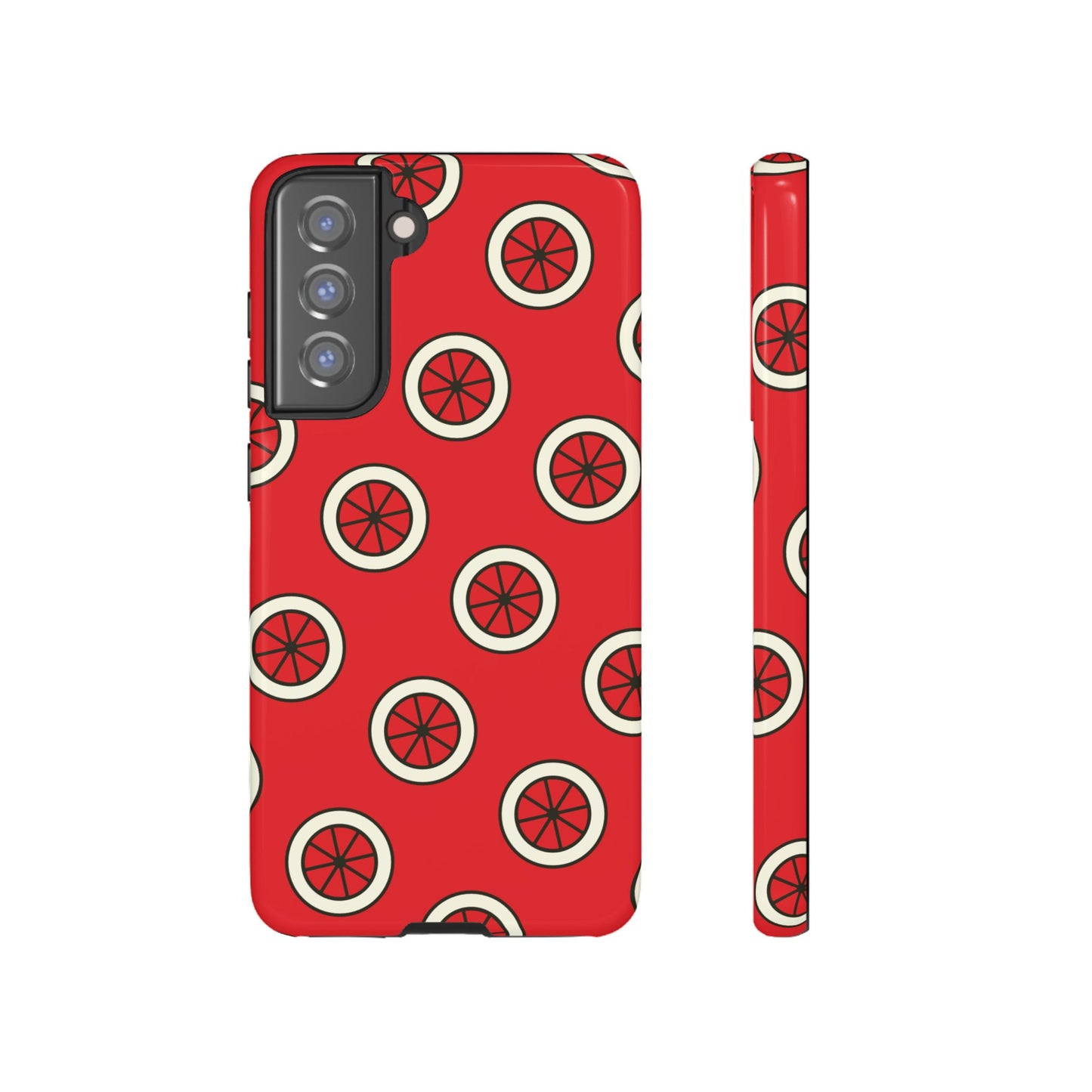 Red Citrus Pattern Phone Case — Protective Tough Phone Cover