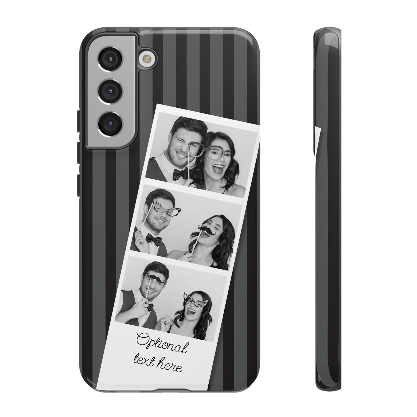 Customisable Three Image Retro Photobooth Design Tough Case for Apple iPhone, Samsung Galaxy and Google Pixel.