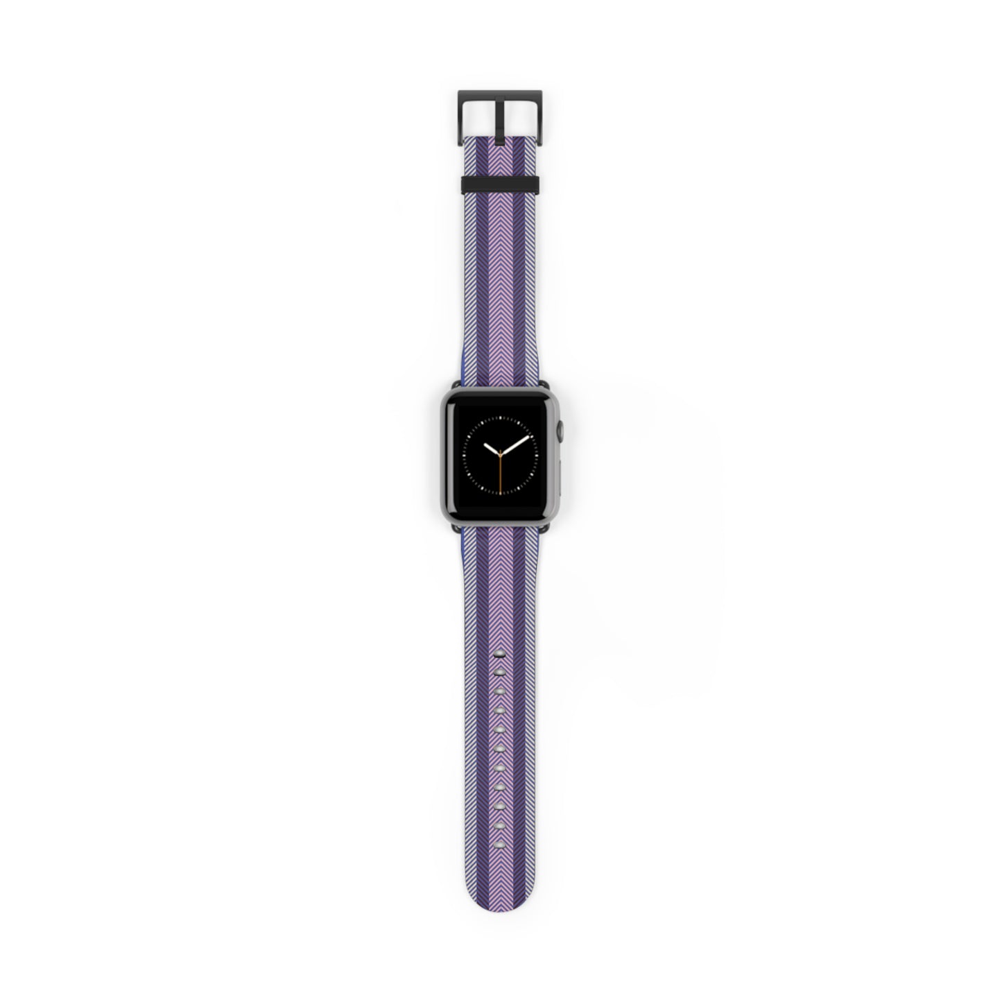 Purple Striped Silicone Watch Band – Sleek Casual Apple Watch Strap