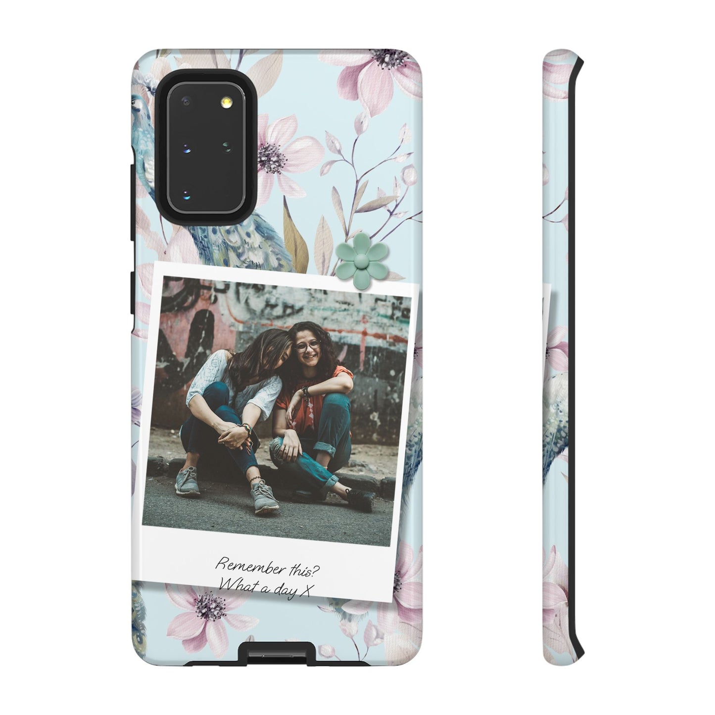 Single Image Personalised Floral Photo Tough Case for Apple iPhone, Samsung Galaxy and Google Pixel.