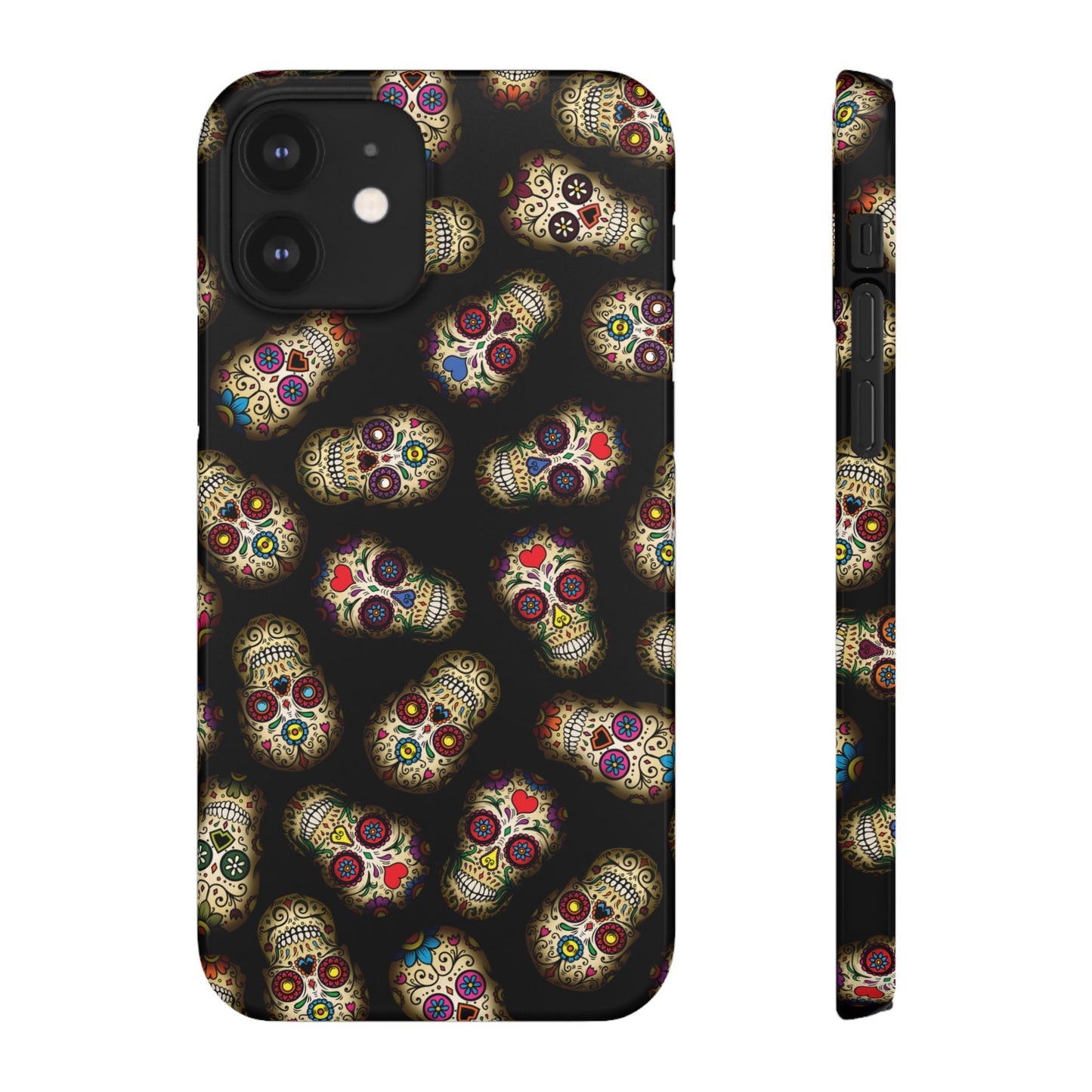 Sugar Skull — Day of the Dead Floral Slim Case for Apple iPhone, Samsung Galaxy and Google Pixel.
