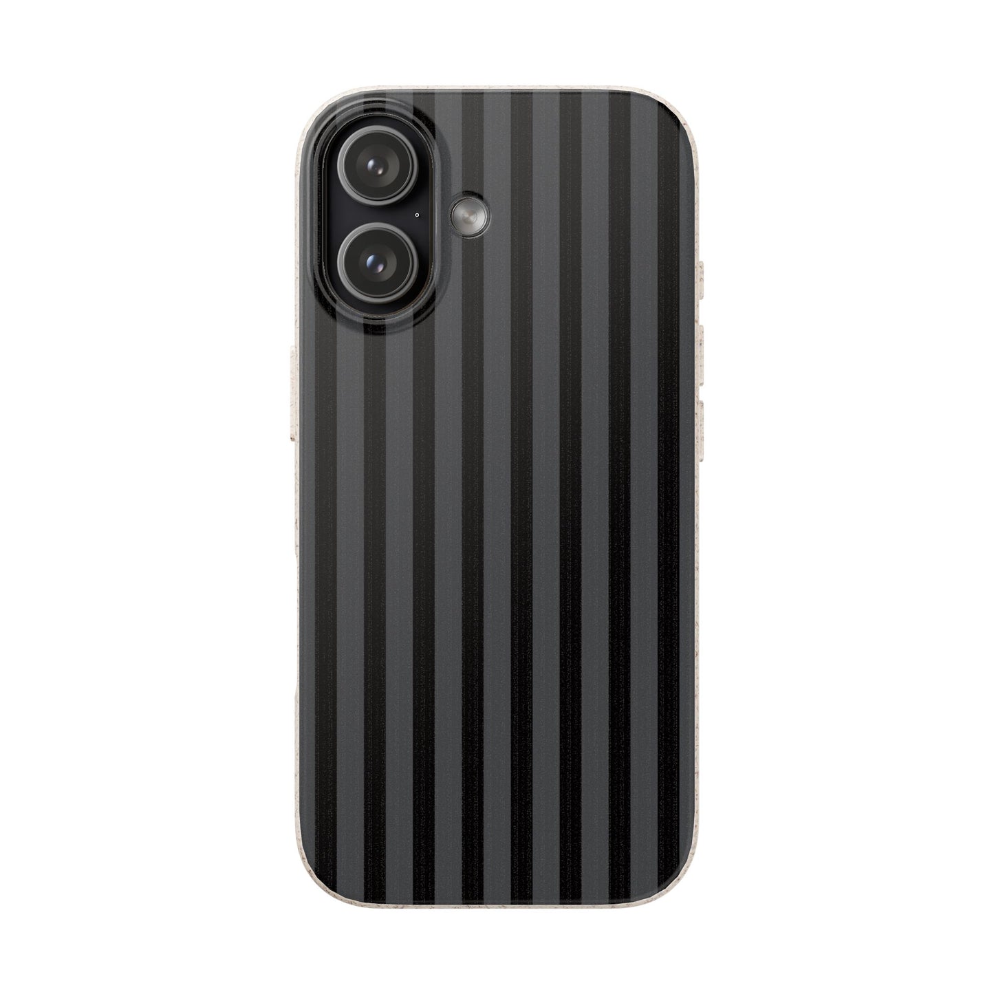 Biodegradable Black Vertical Stripe Phone Cover for Apple iPhone and Samsung Galaxy.