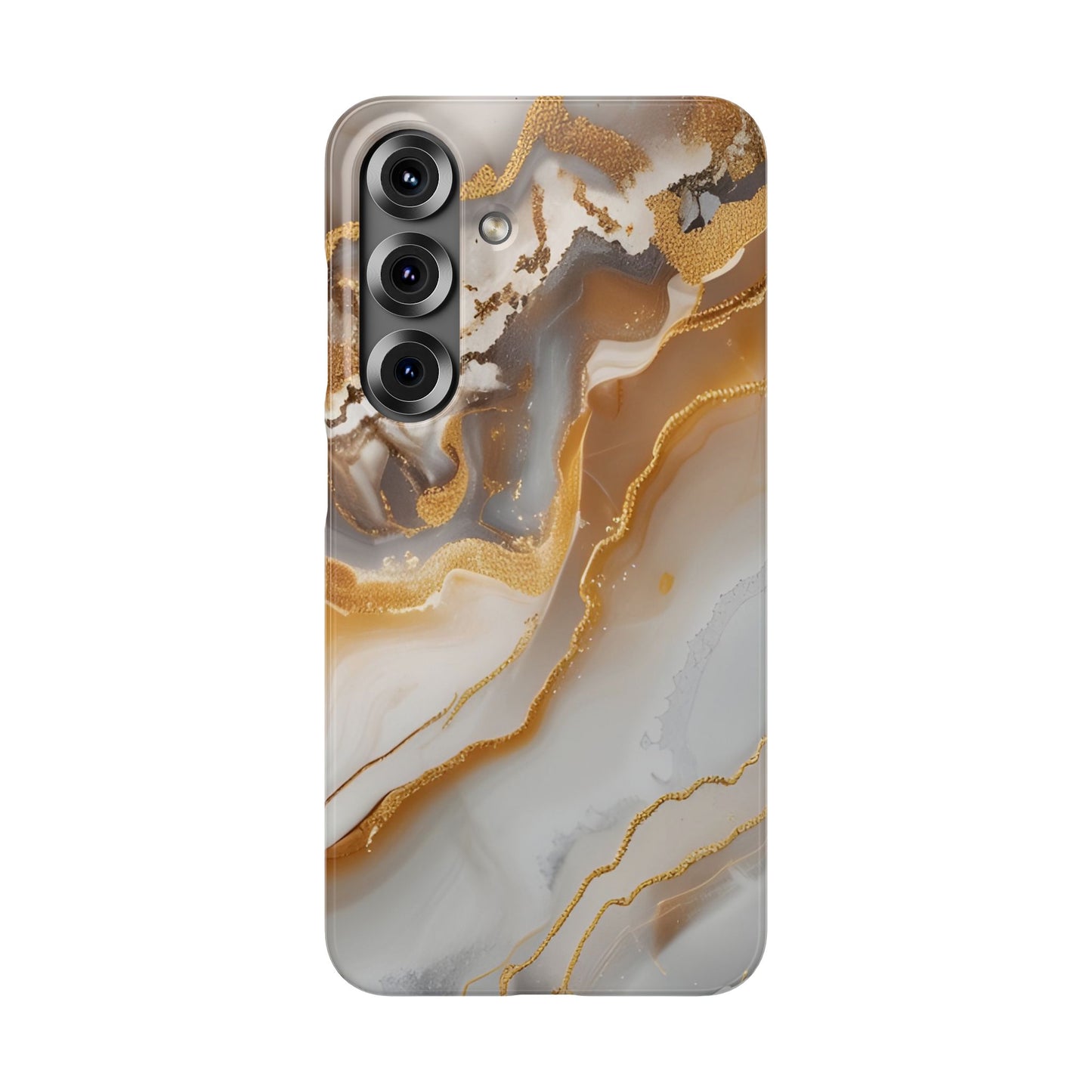 Gold Agate Phone Case – Marble Geode Snap Case
