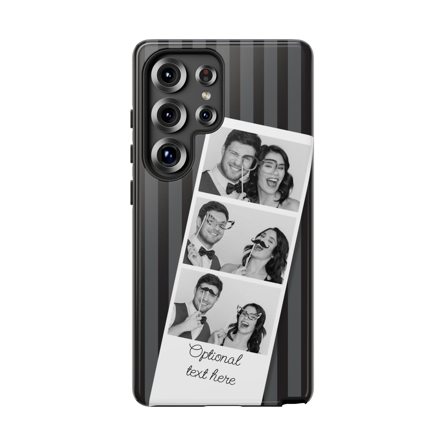 Customisable Three Image Retro Photobooth Design Tough Case for Apple iPhone, Samsung Galaxy and Google Pixel.