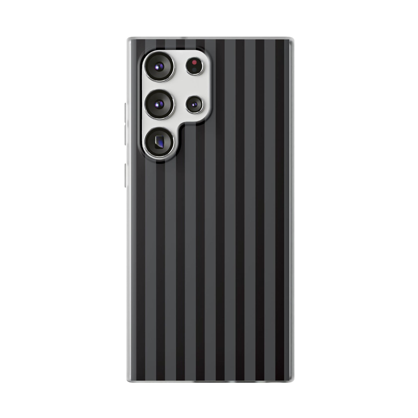 Black Stripe Flexible Phone Case for Apple iPhone, Samsung Galaxy.