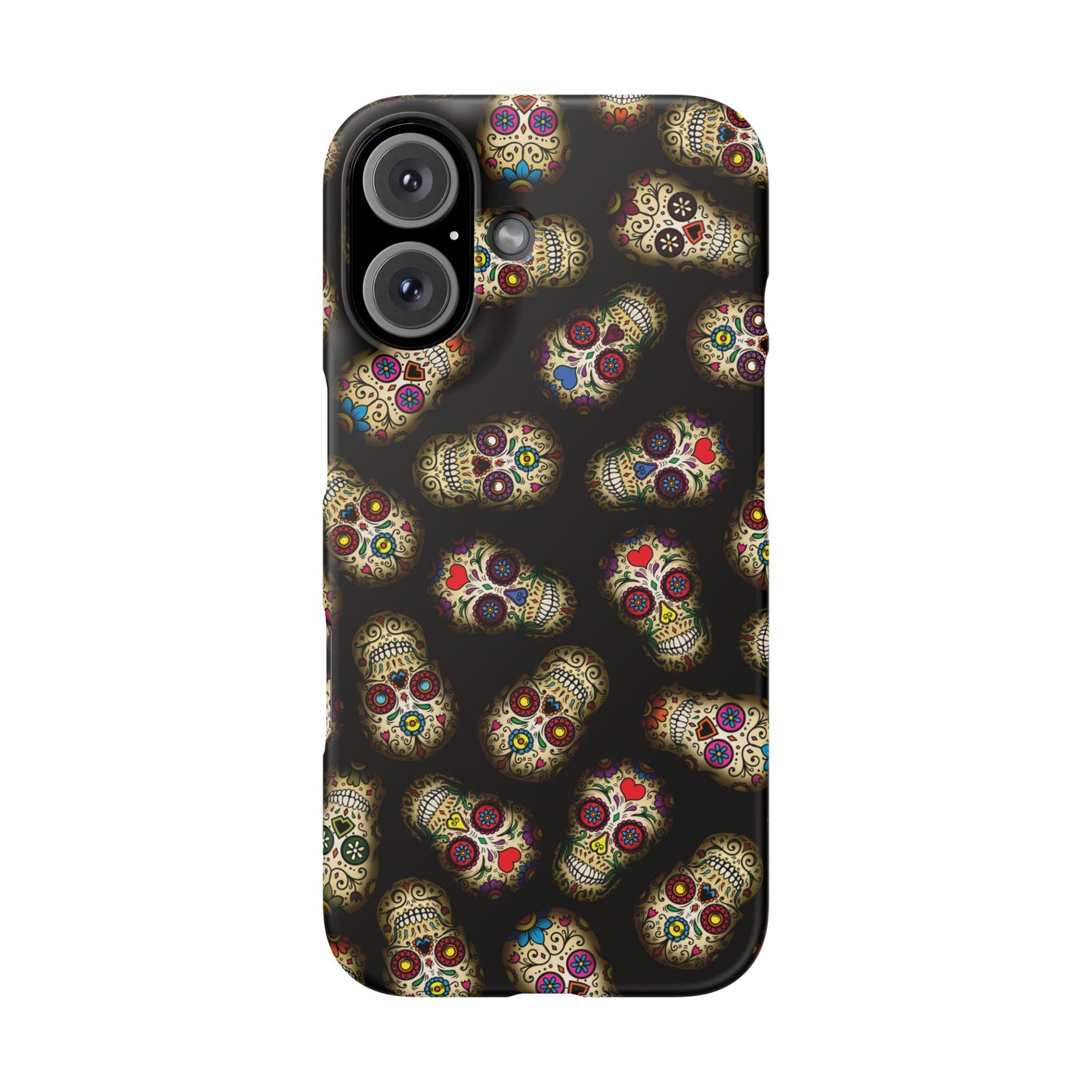 Sugar Skull — Day of the Dead Floral Slim Case for Apple iPhone, Samsung Galaxy and Google Pixel.