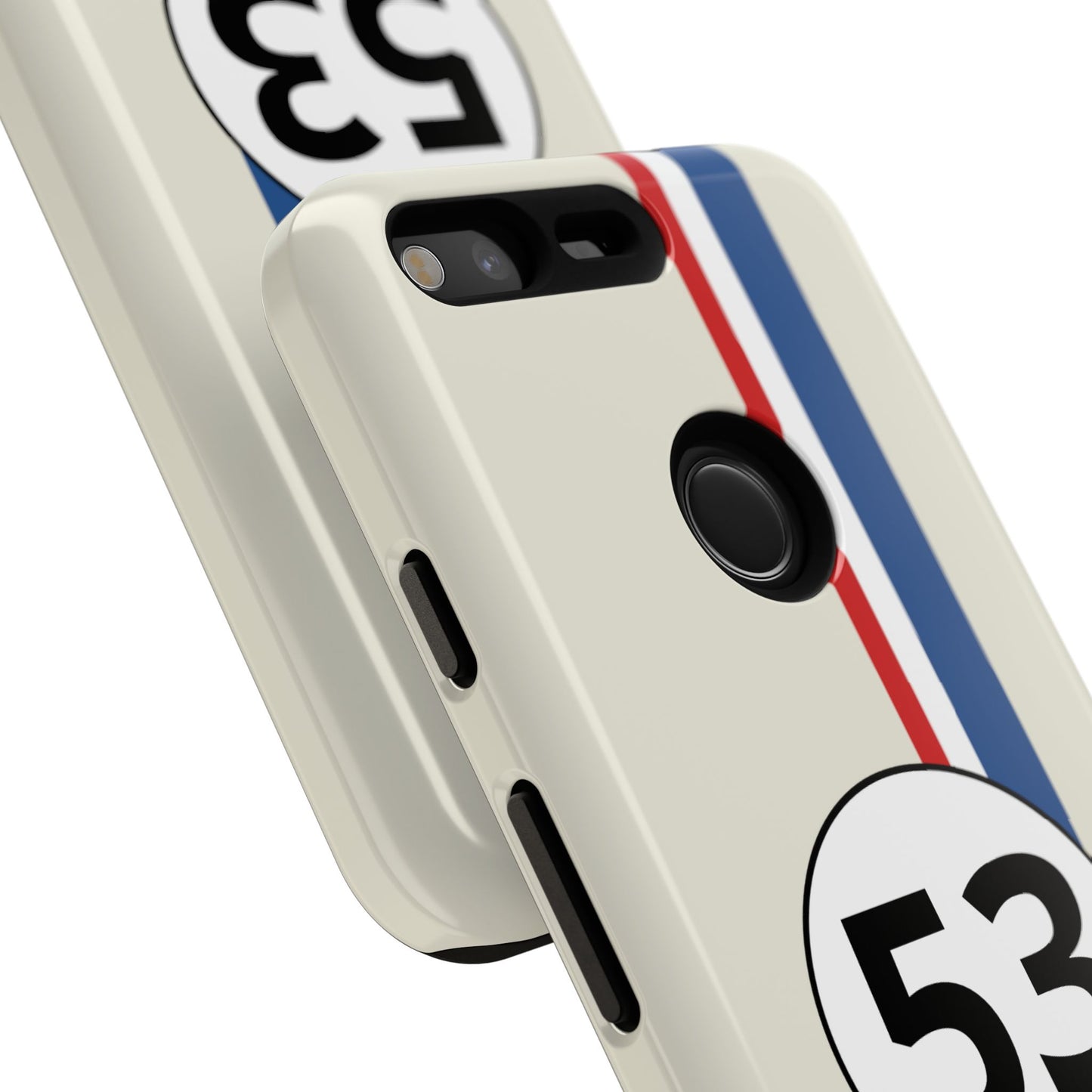 Racing Stripe Personalised Number Tough Phone Case for Apple iPhone, Samsung Galaxy and Google Pixel.
