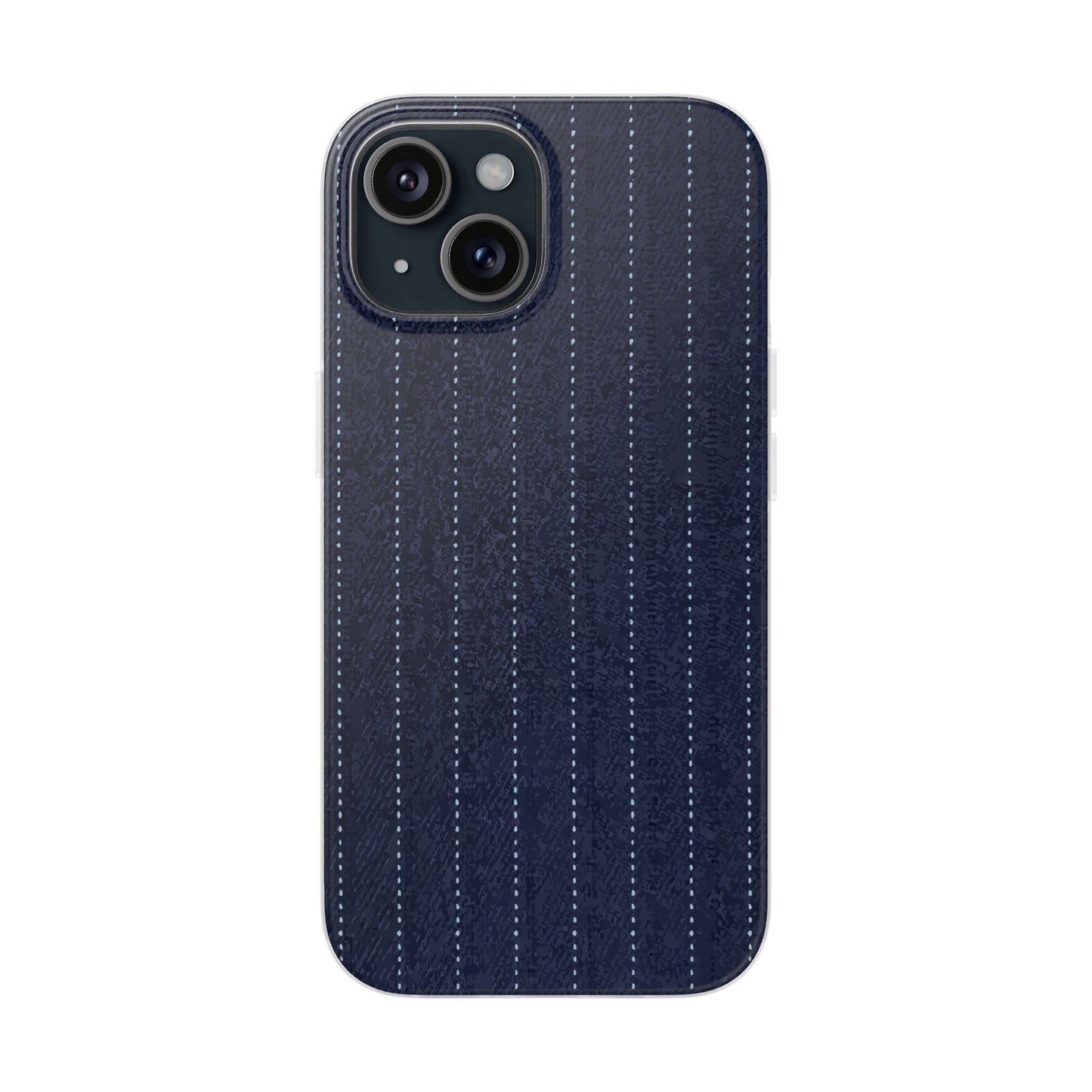Navy Pinstripe Flexi Phone Case for Apple iPhone, Samsung Galaxy.