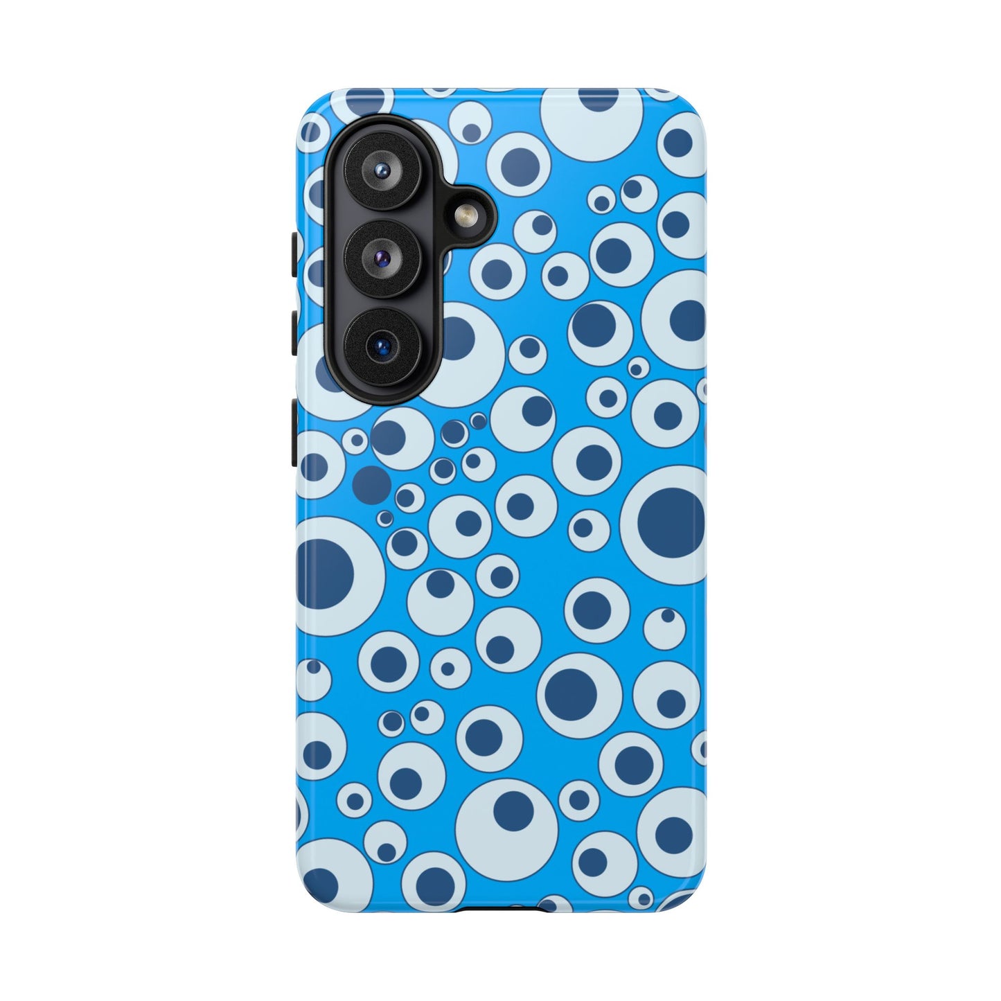 Blue Bubble Pattern Tough Phone Case — Retro Pop Circles Design
