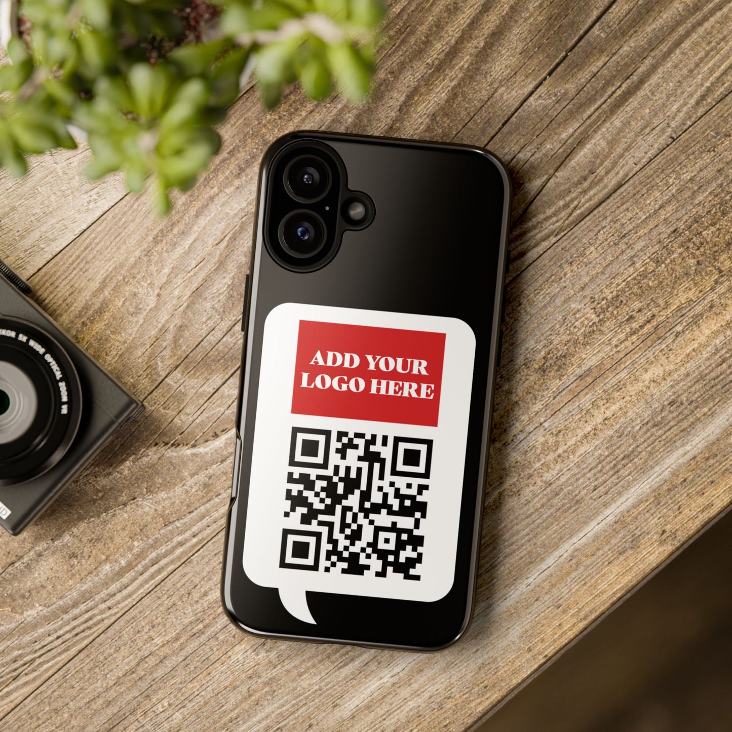 Custom QR Code and Logo Tough Phone Case — Contact Case