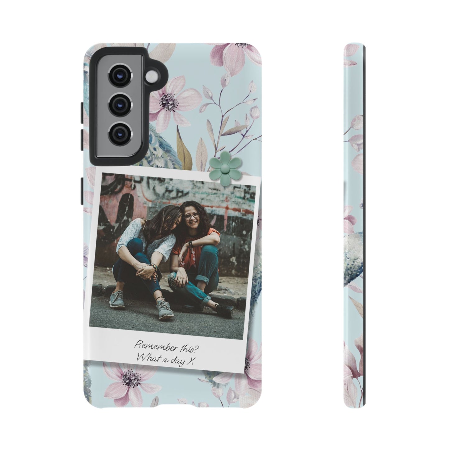Single Image Personalised Floral Photo Tough Case for Apple iPhone, Samsung Galaxy and Google Pixel.