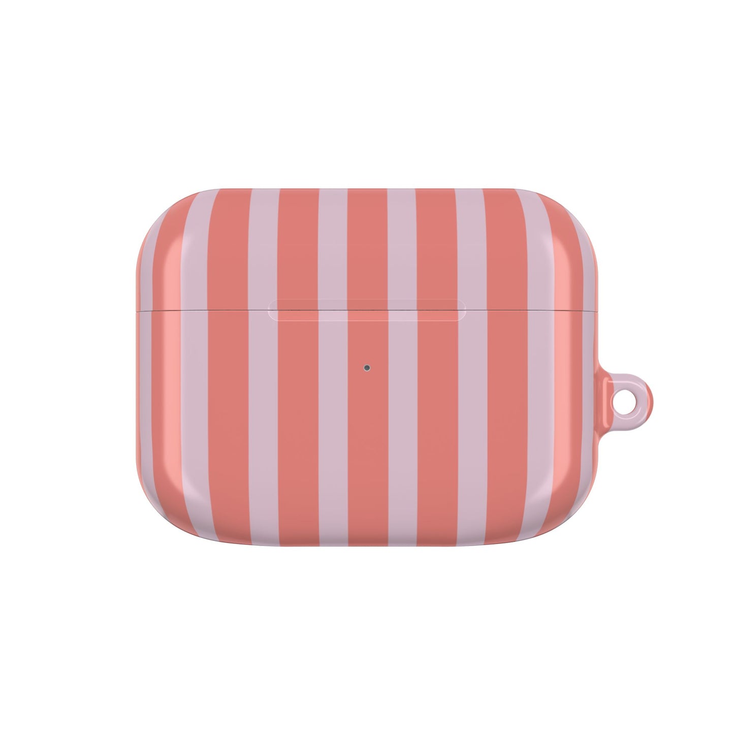Striped Coral AirPod Case — Pink & Coral Protective Cover