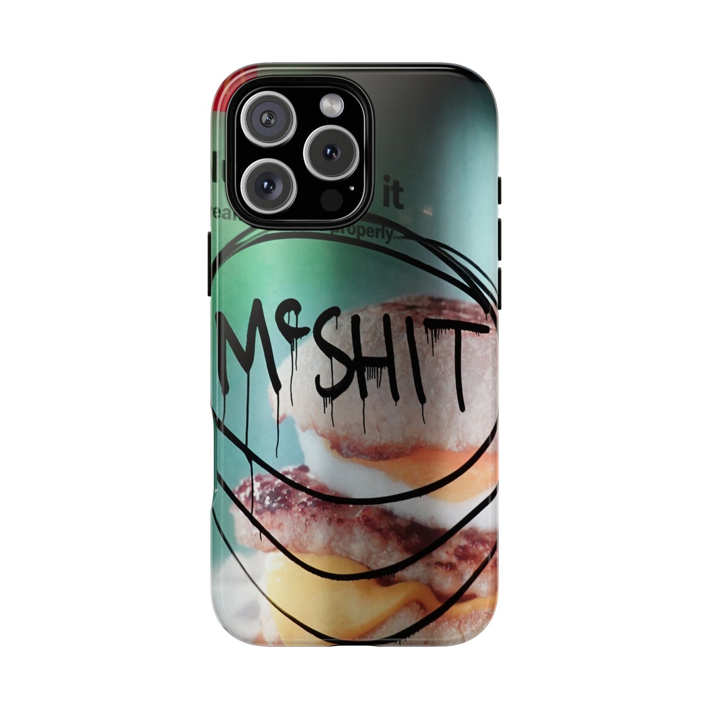 Phone Case — Grunge 'Misfit' Cheeseburger Design