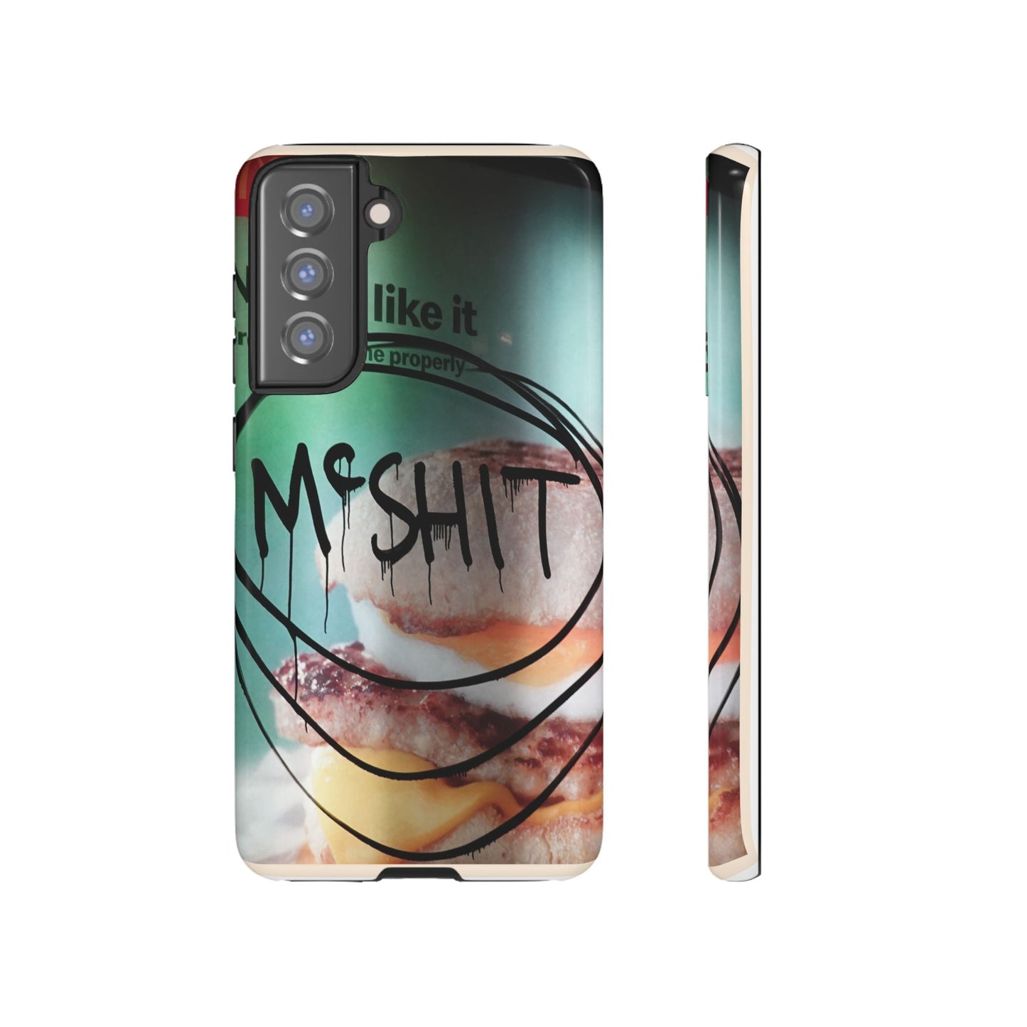 Phone Case — Grunge 'Misfit' Cheeseburger Design