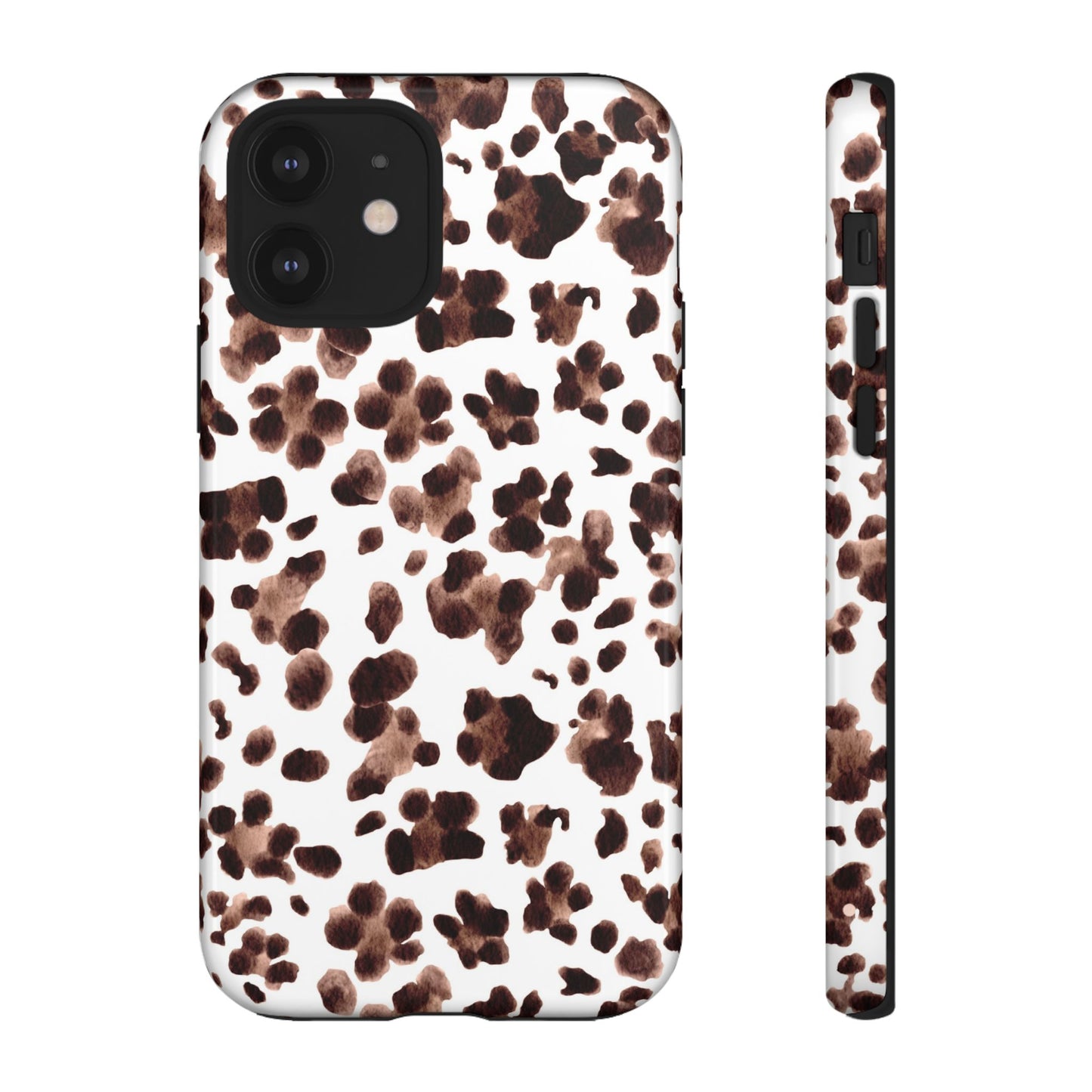 Brown Cowhide Print Phone Case — Tough Protective iPhone Cover
