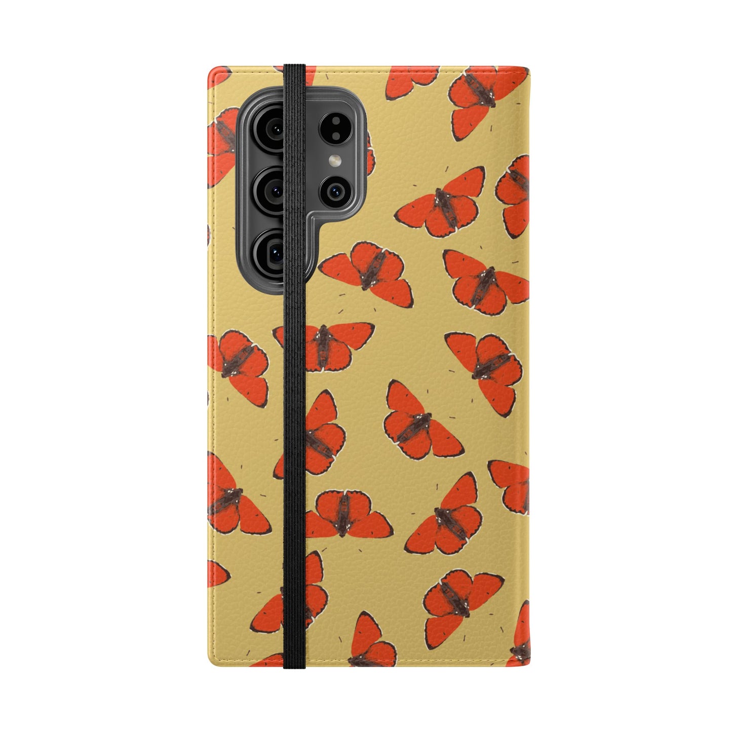 Red Butterflies Flip Phone Case — Flip Wallet Cover