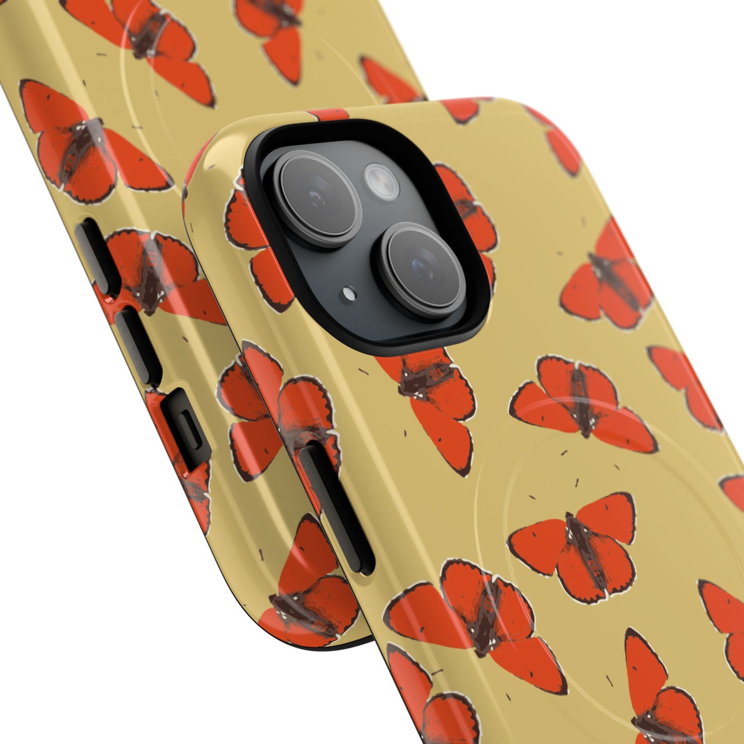 Red Butterflies Magnetic Phone Case — Tough Protective MagSafe Case