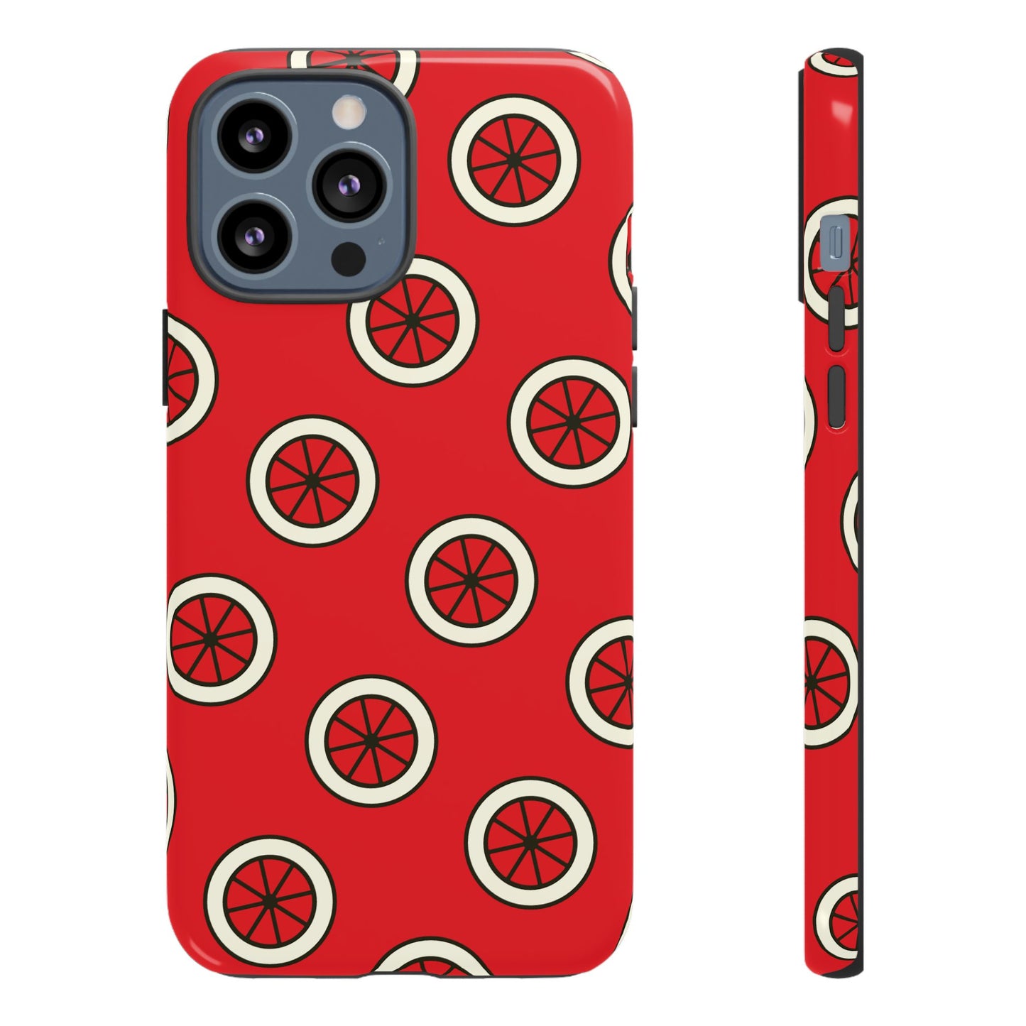 Red Citrus Pattern Phone Case — Protective Tough Phone Cover
