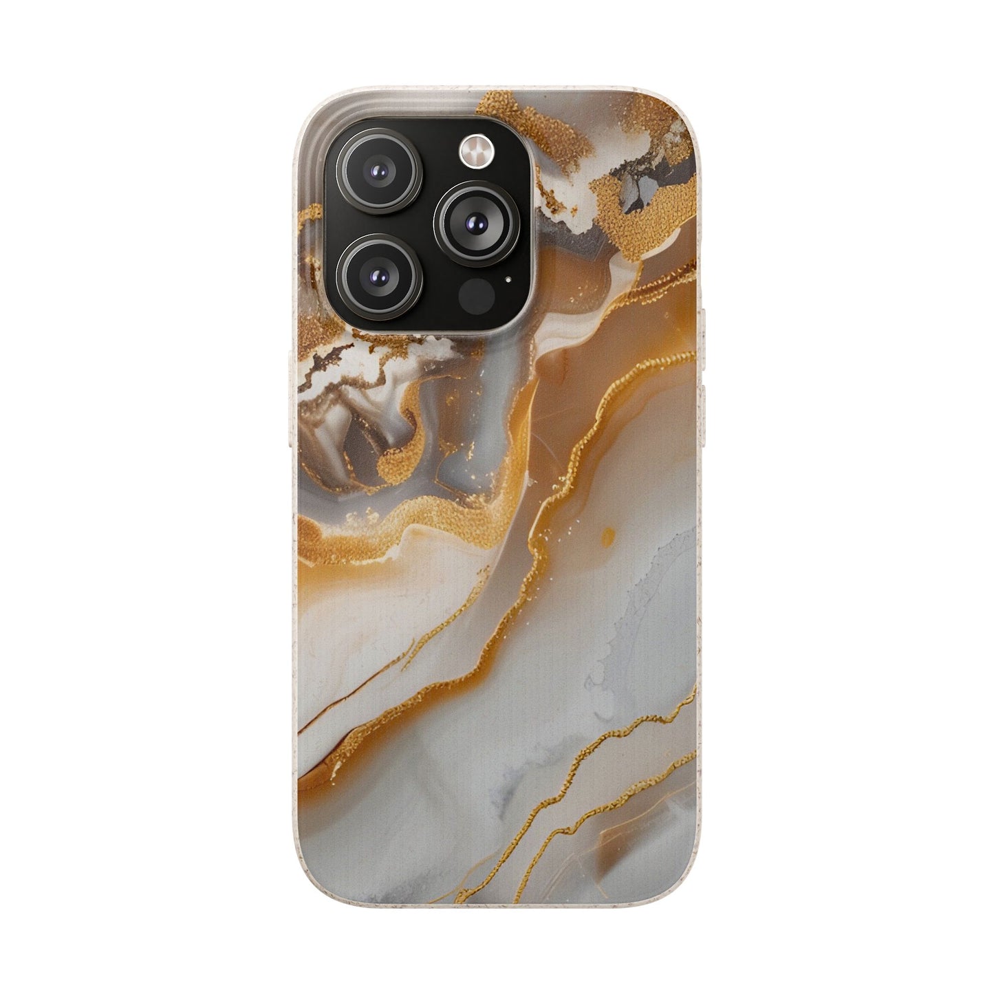 Biodegradable Marble Phone Case — Earth-Tone Agate, Eco-Friendly Phone Cover for Apple iPhone and Samsung Galaxy.