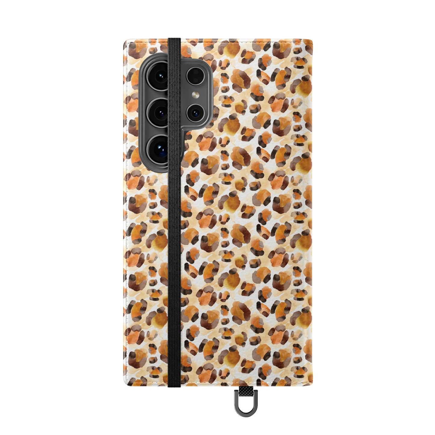 Leopard Print Flip Phone Case — Wallet Flip Case with Card Slots