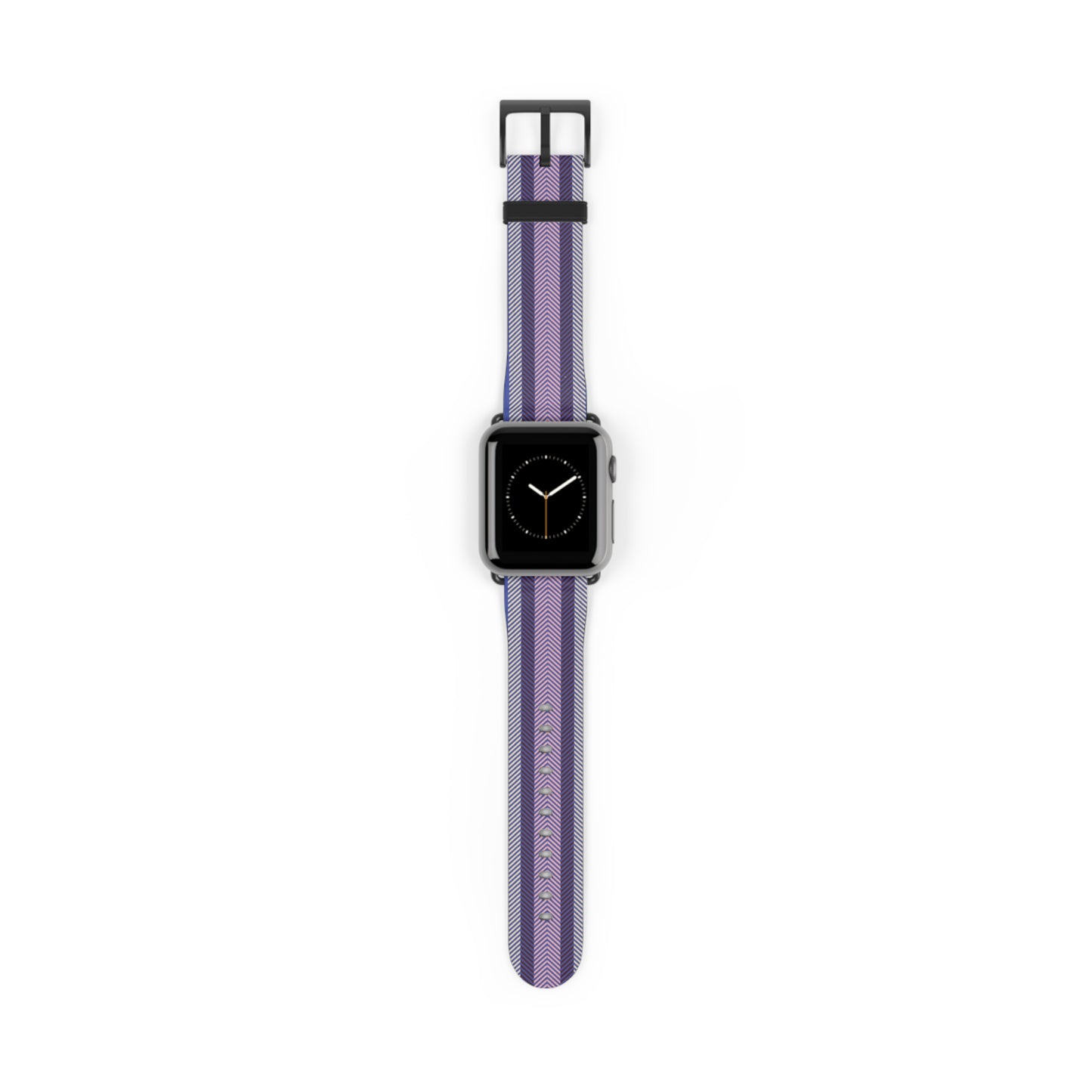 Purple Striped Silicone Watch Band – Sleek Casual Apple Watch Strap