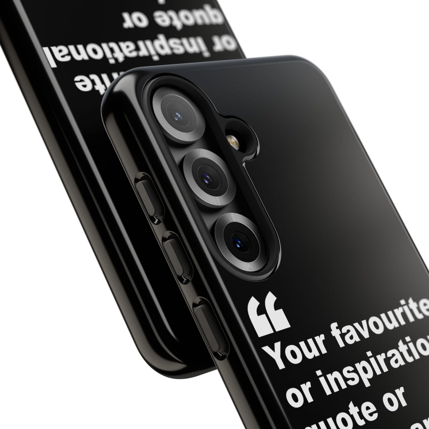 Personalised Inspirational Quote Tough Phone Case — Customizable Text Design