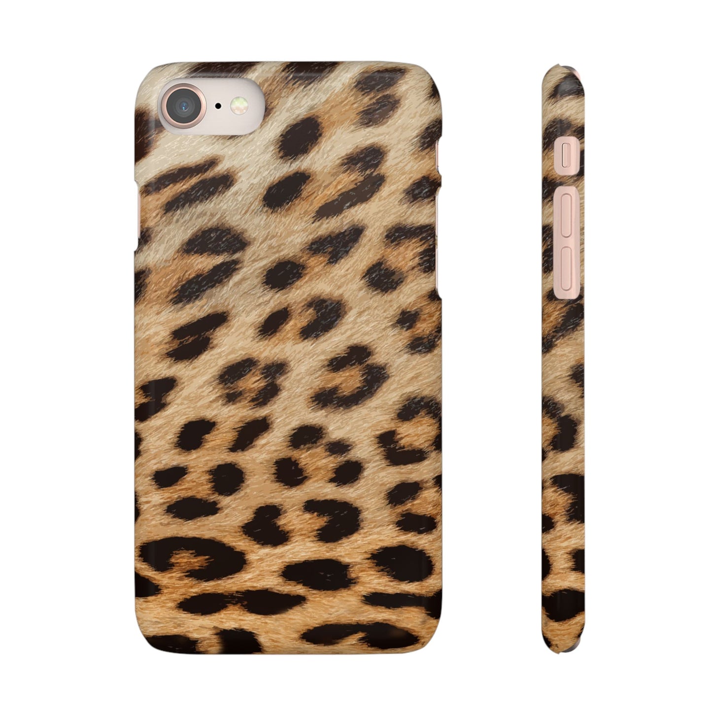 Leopard Print Slim Phone Case for Apple iPhone, Samsung Galaxy and Google Pixel.