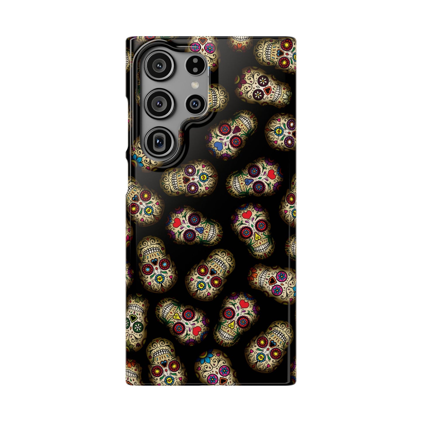Sugar Skull — Day of the Dead Floral Slim Case for Apple iPhone, Samsung Galaxy and Google Pixel.