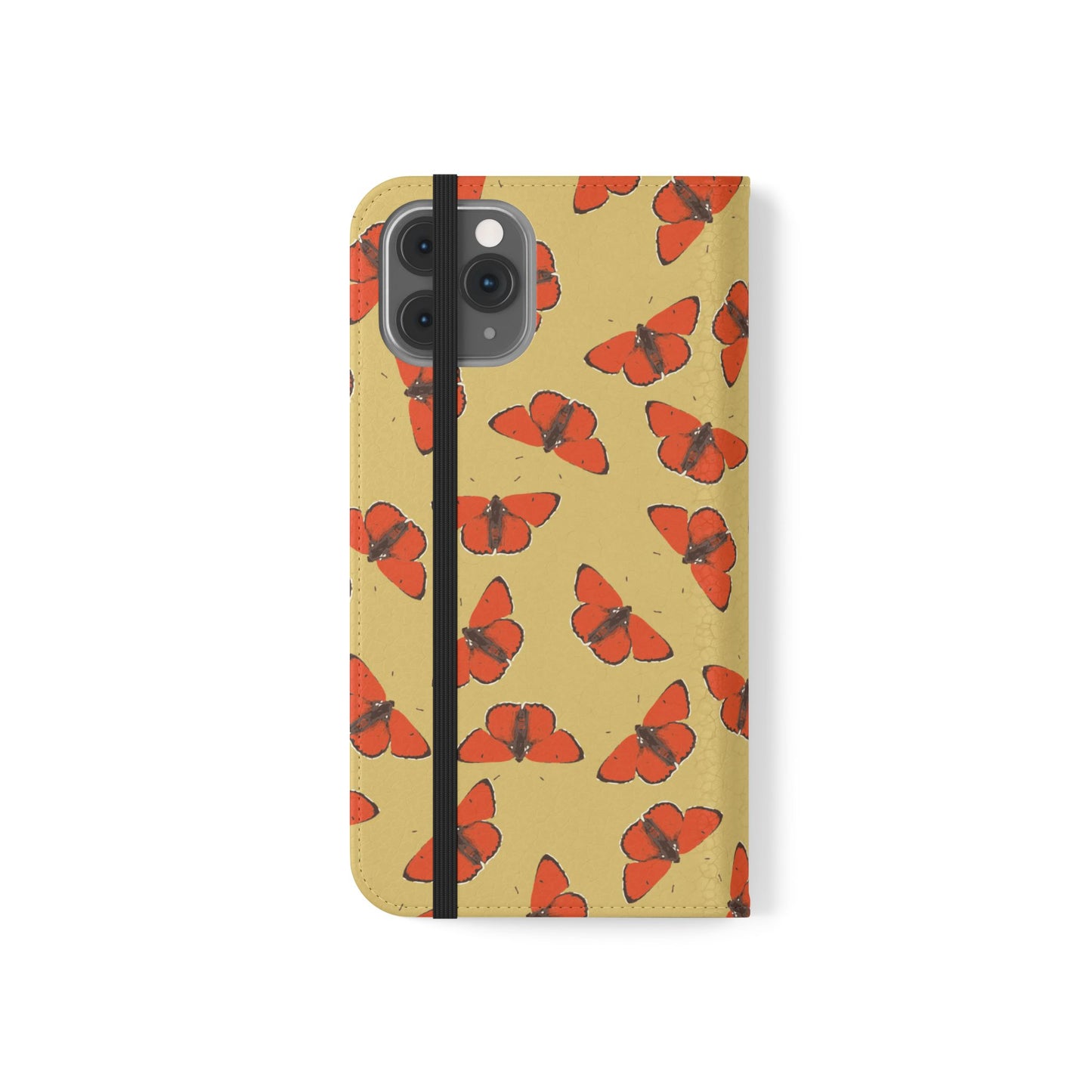Red Butterflies Flip Phone Case — Flip Wallet Cover