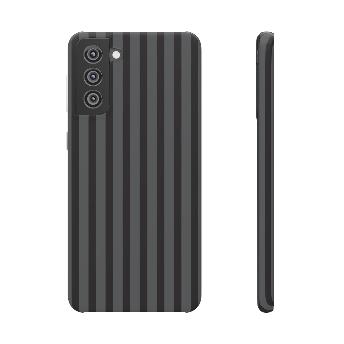 Black Vertical Stripe Snap Phone Case – Slim Protective Cover