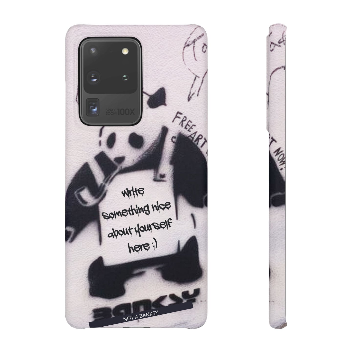 Personalised Panda Stencil Phone Case for Apple iPhone, Samsung Galaxy and Google Pixel.