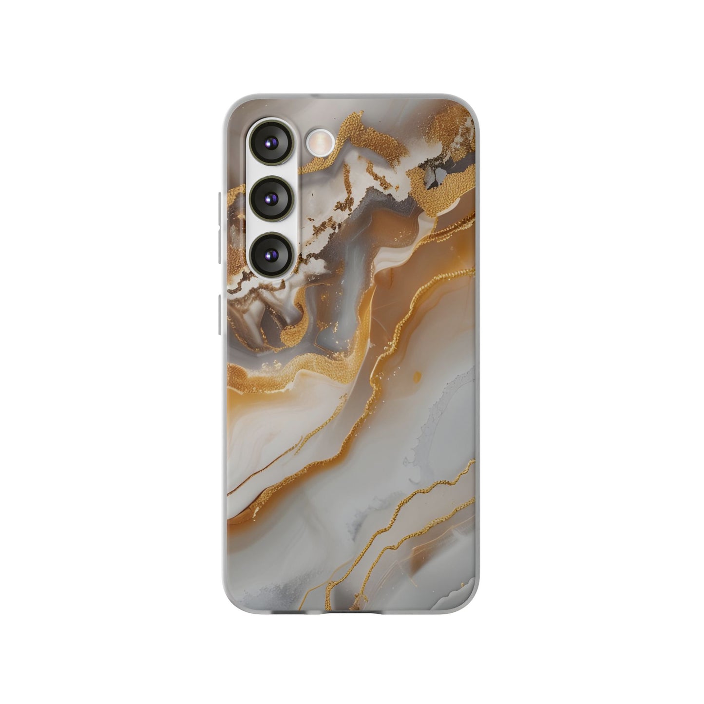 Gold Marble Flexi Phone Case for Apple iPhone and Samsung Galaxy.