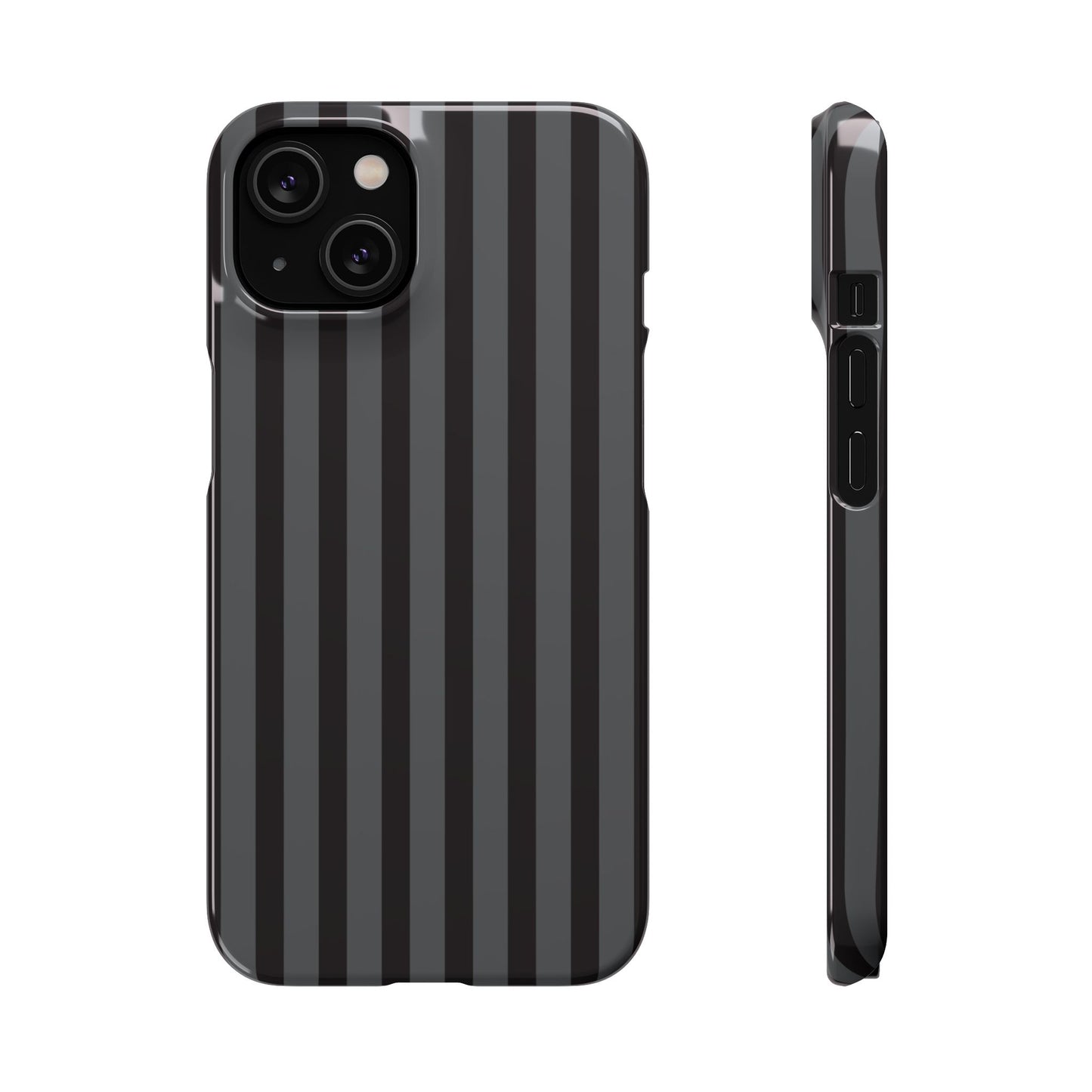 Black Vertical Stripe Snap Phone Case – Slim Protective Cover